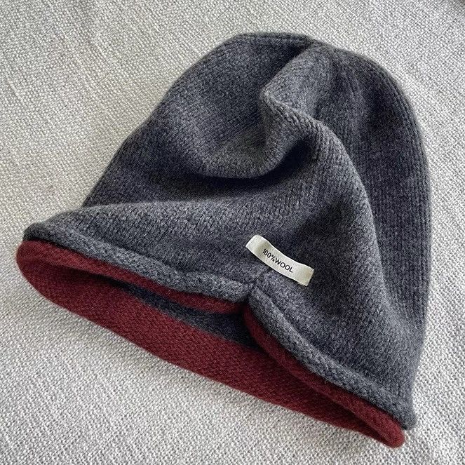 Japanese Brand Retro cleanfit vintage punk wool slouch beanie hat Size ONE SIZE - 3 Thumbnail