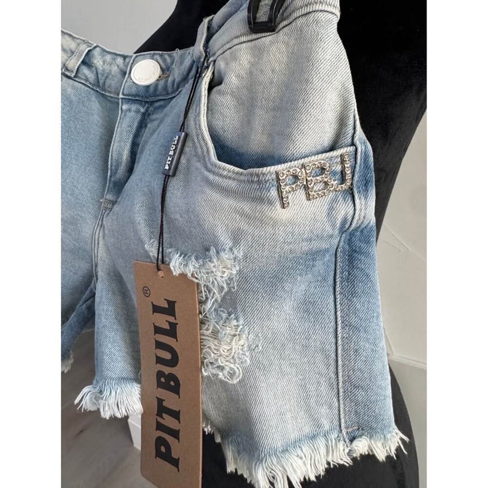 Other NWT Pit Bull denim distressed shorts size S Size 26" / US 2 / IT 38 - 8 Thumbnail
