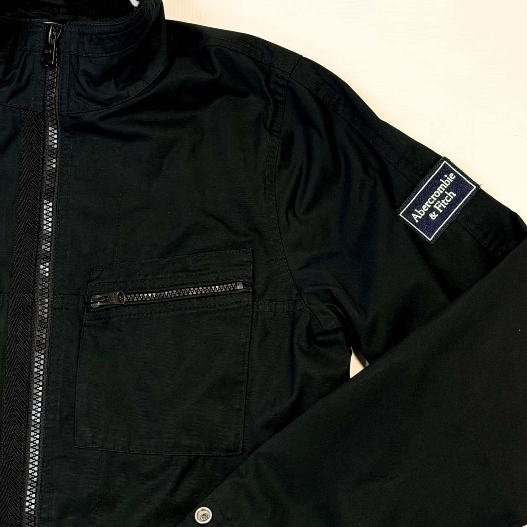 Abercrombie & Fitch Abercrombie & Fitch Jacket Mens XS Black Cotton Lined Windbreaker Zip Pockets Size US XS / EU 42 / 0 - 2 Thumbnail