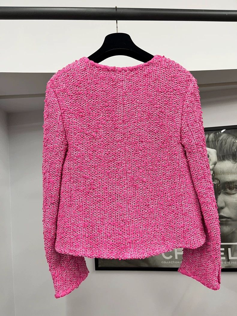 Chanel Chanel 21 early spring pink V-neck braided coat Size XS / US 0-2 / IT 36-38 - 3 Thumbnail