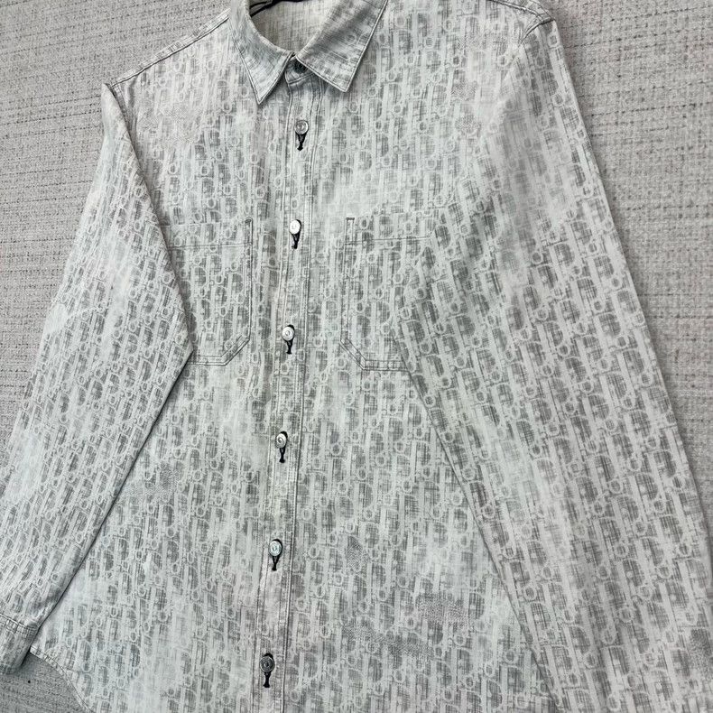 Dior Dior Old flower full print fade old loose long-sleeved deni Size US XXS / EU 40 - 1 Thumbnail