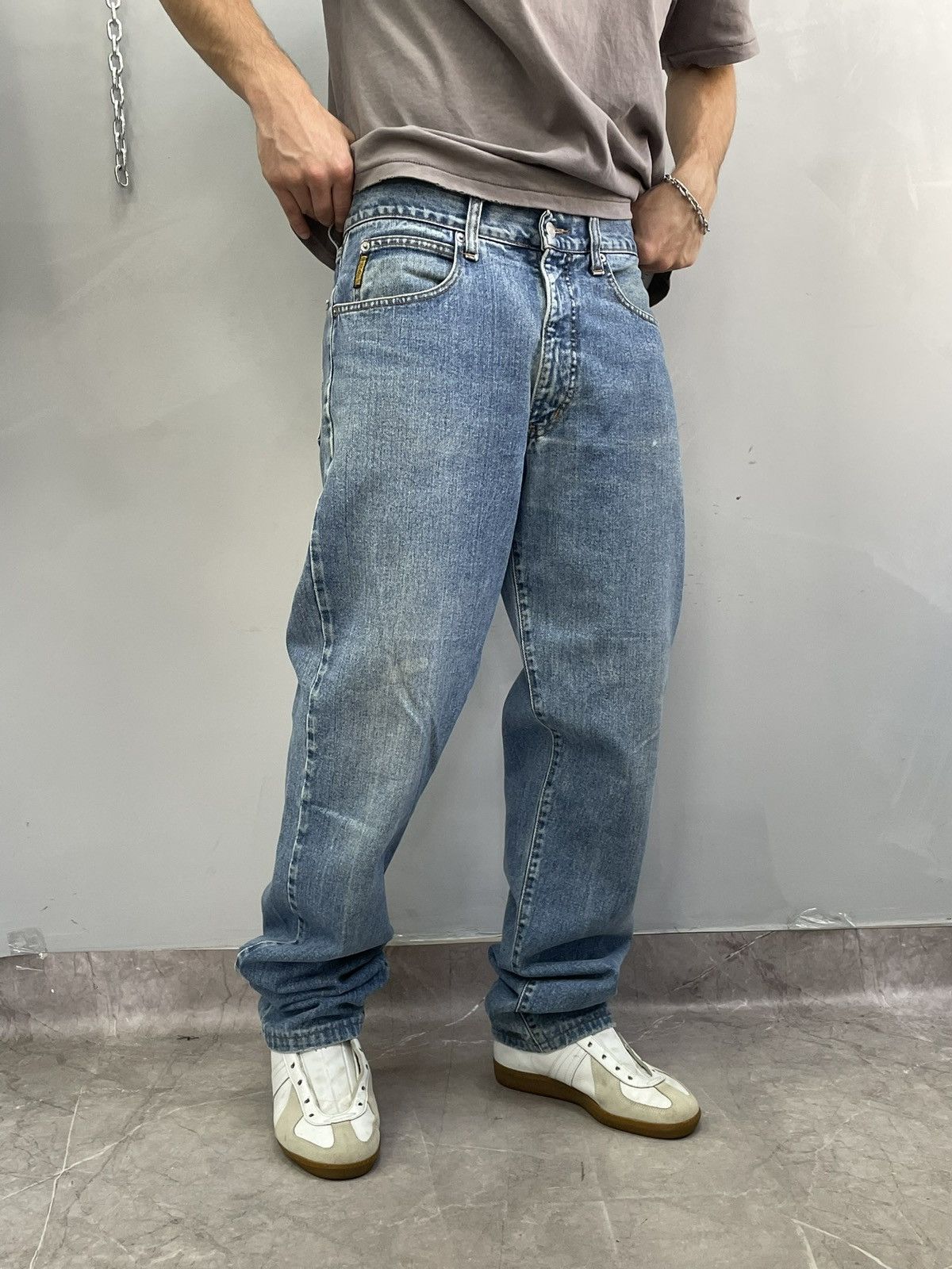 Armani Rare Emporio Armani blue jeans rare avant garde y2k Size US 34 / EU 50 - 3 Thumbnail