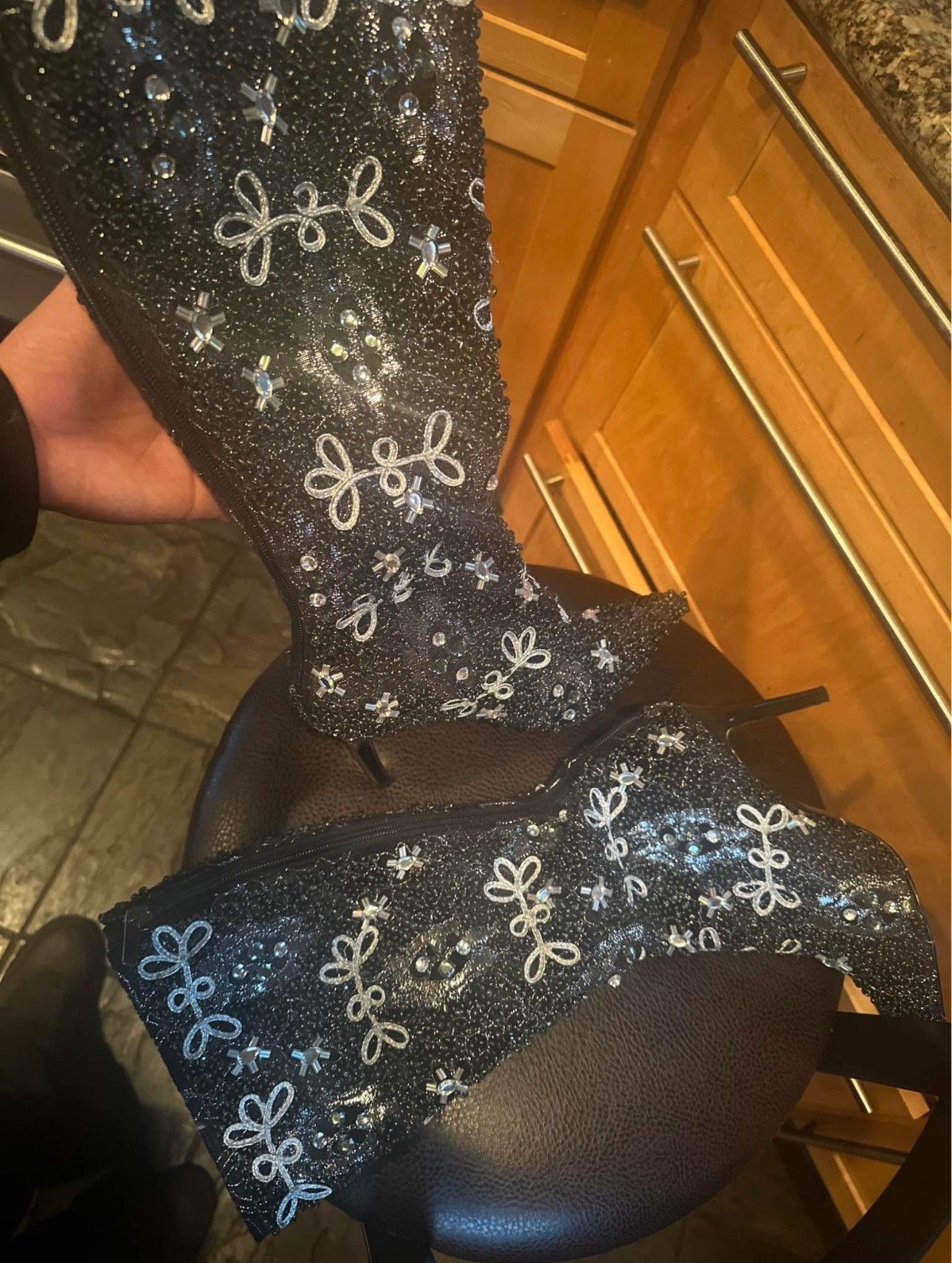 Other Black Jewel Boots Size US 7 / IT 37 - 1 Preview