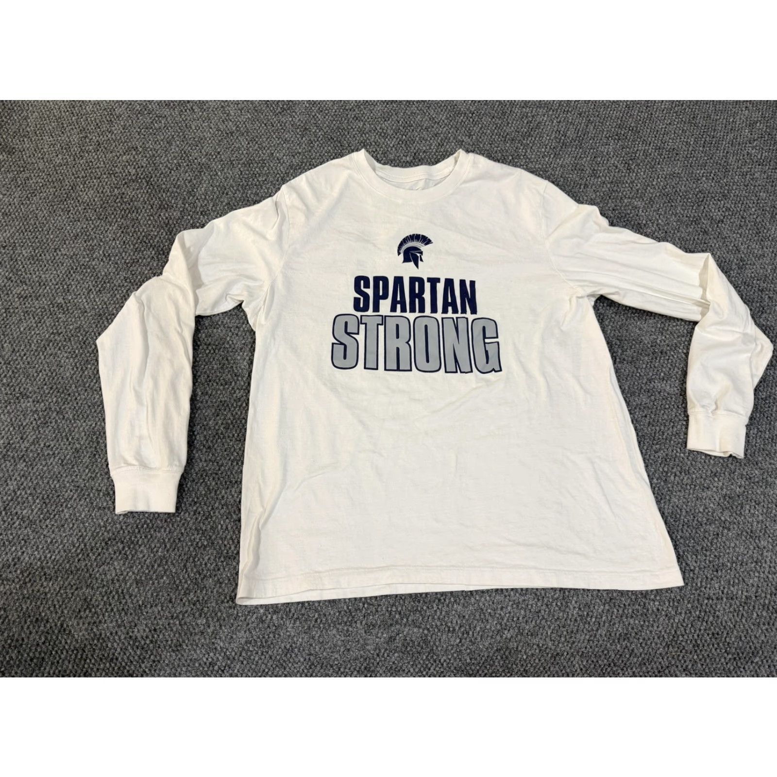 Nike Nike Shirt Mens XL White Spartan Strong Long Sleeve Tee T-Shirt Athletic Size US XL / EU 56 / 4 - 2 Thumbnail