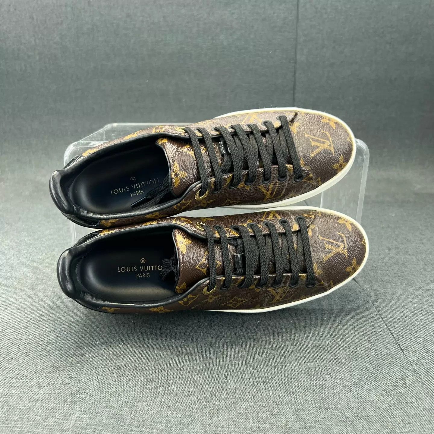 Louis Vuitton LV Monogram Brown Sneakers Women's Size 37.5 Like New Size US 7 / IT 37 - 7 Thumbnail