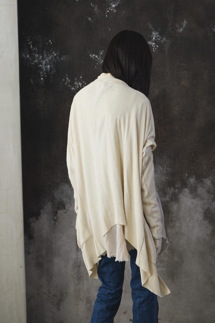 Aleksandr Manamis Aleksandr Manamïs Textured Knit Asymmetric Draped Cardigan Size US M / EU 48-50 / 2 - 3 Thumbnail