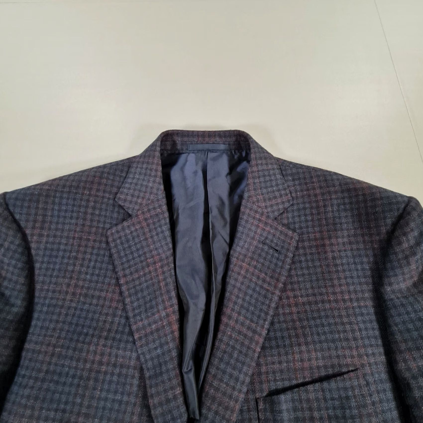 Ermenegildo Zegna VINTAGE? (No) -> Ermenegildo Zegna Blazer Blue Plaid Wool Su Misura Button Closure Regular 48 Long Mens Jacket Size 48R - 2 Thumbnail