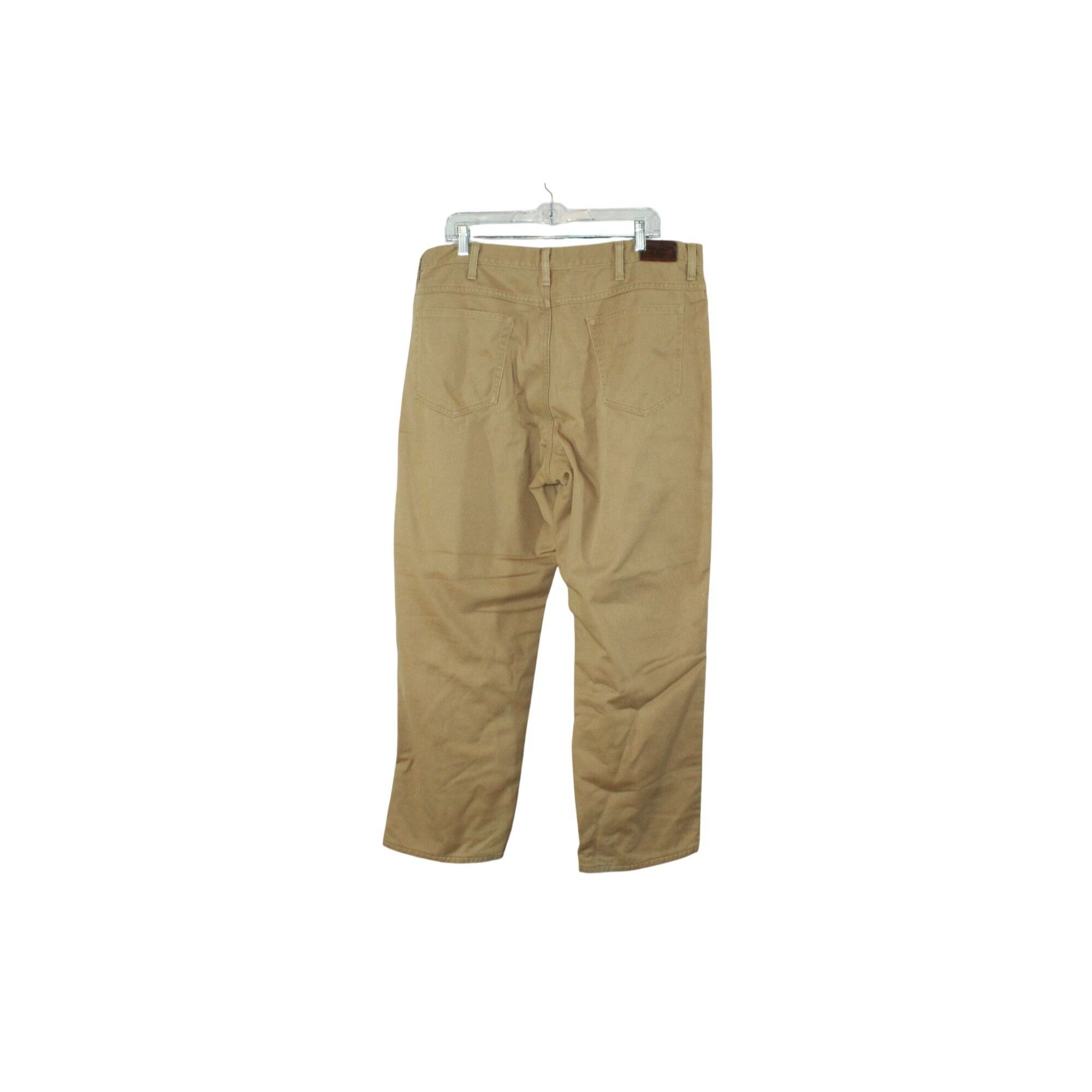 L.L. Bean LL Bean Khaki Pleated Lined Chino Pants Size US 40 / EU 56 - 2 Thumbnail