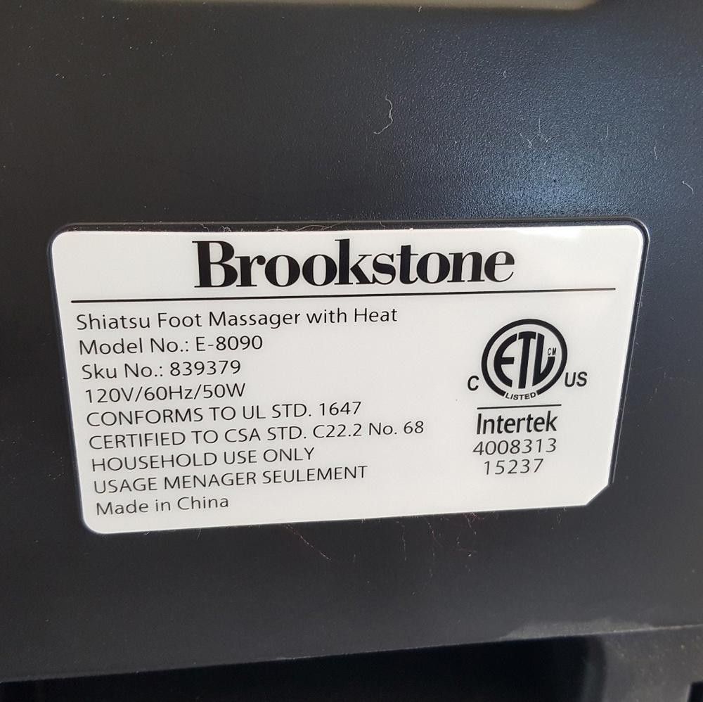 Designer Black Brookstone Shiatsu Foot Massager w/Heat Size ONE SIZE - 4 Thumbnail