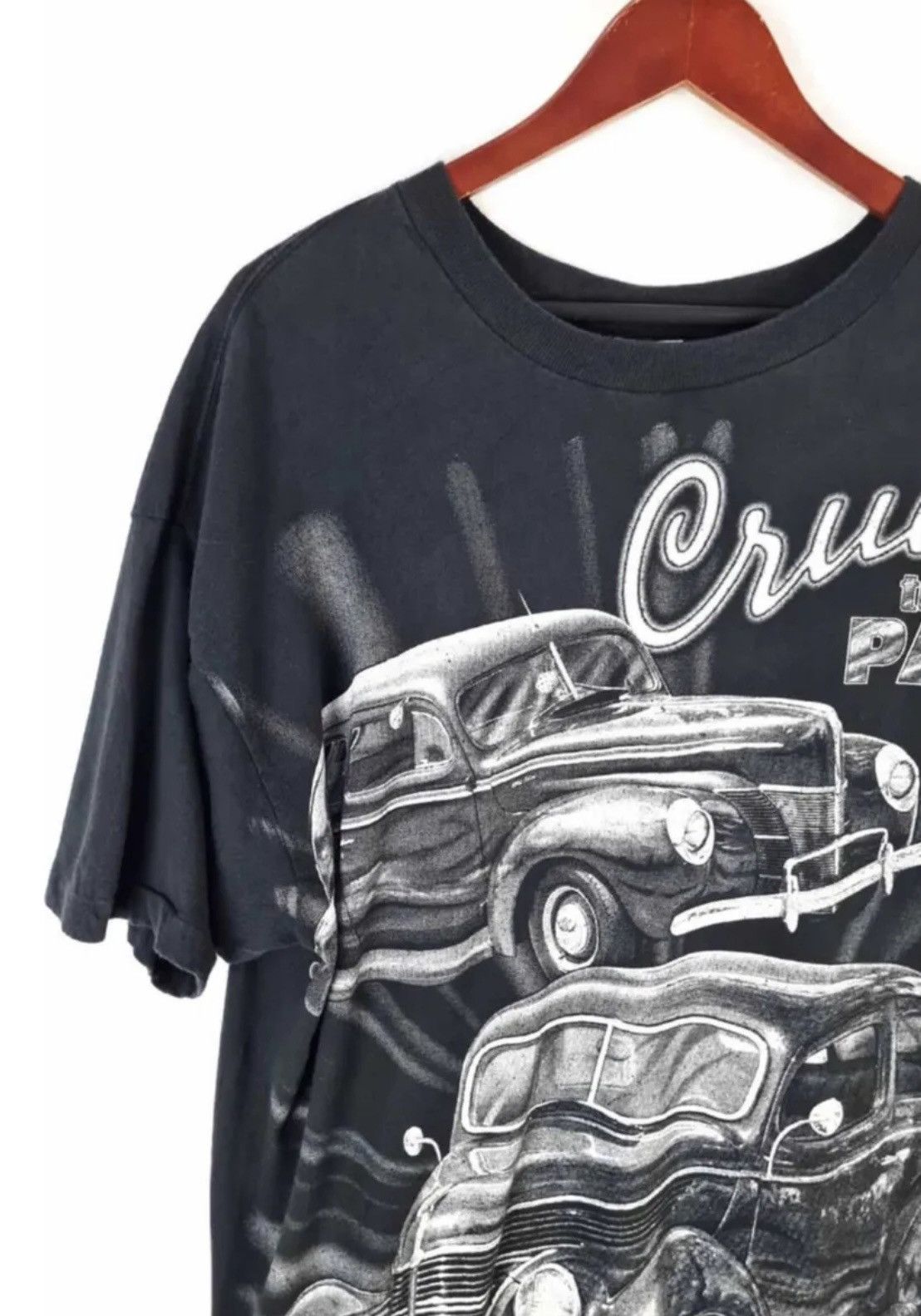 Vintage Intage cruise past vintage tshirt classic cars 90s single Size US XXL / EU 58 / 5 - 5 Thumbnail