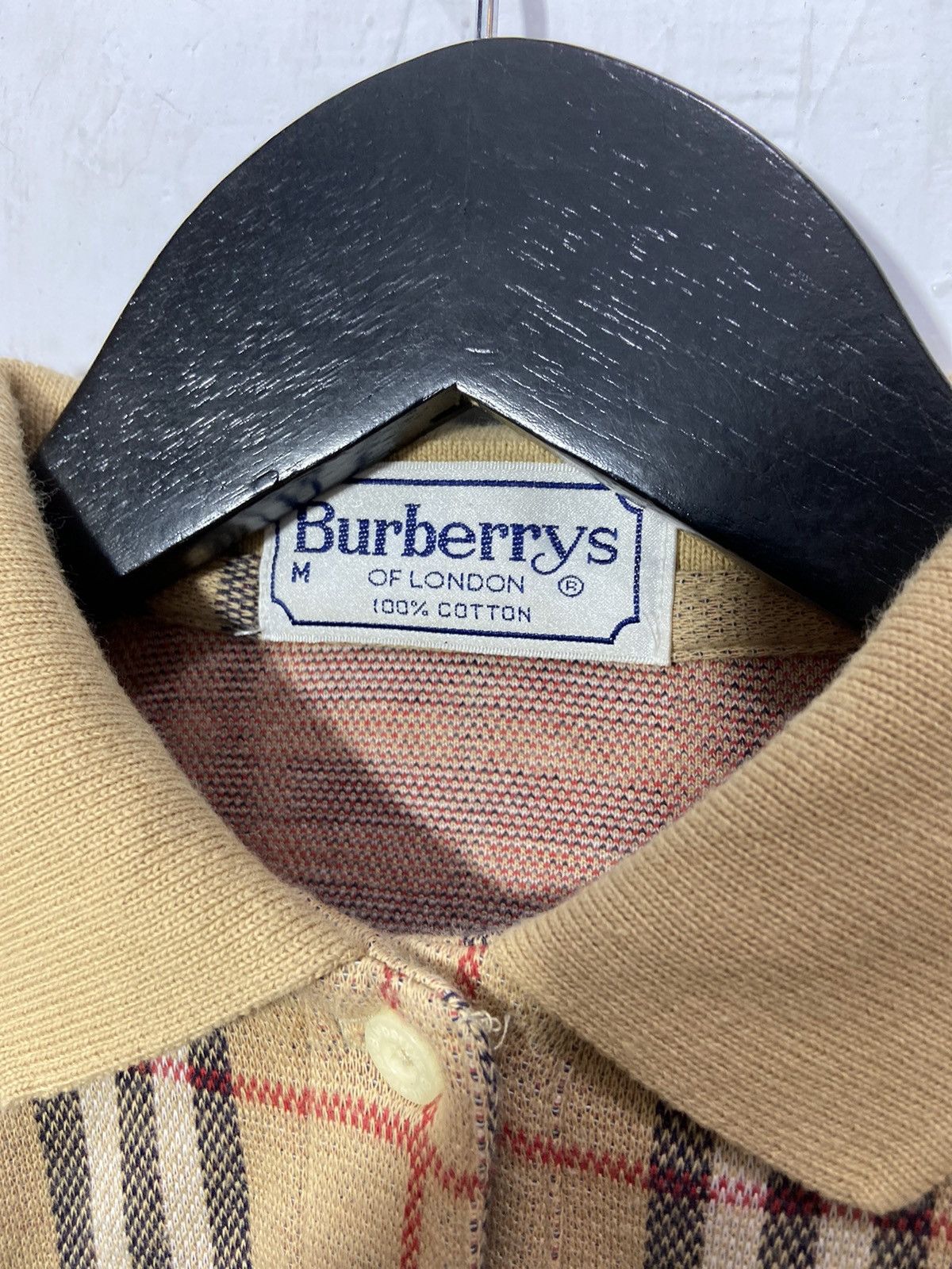 Burberry × Vintage Burberrys Nova Check Polo Shirt Long Sleeve Size M / US 6-8 / IT 42-44 - 4 Thumbnail