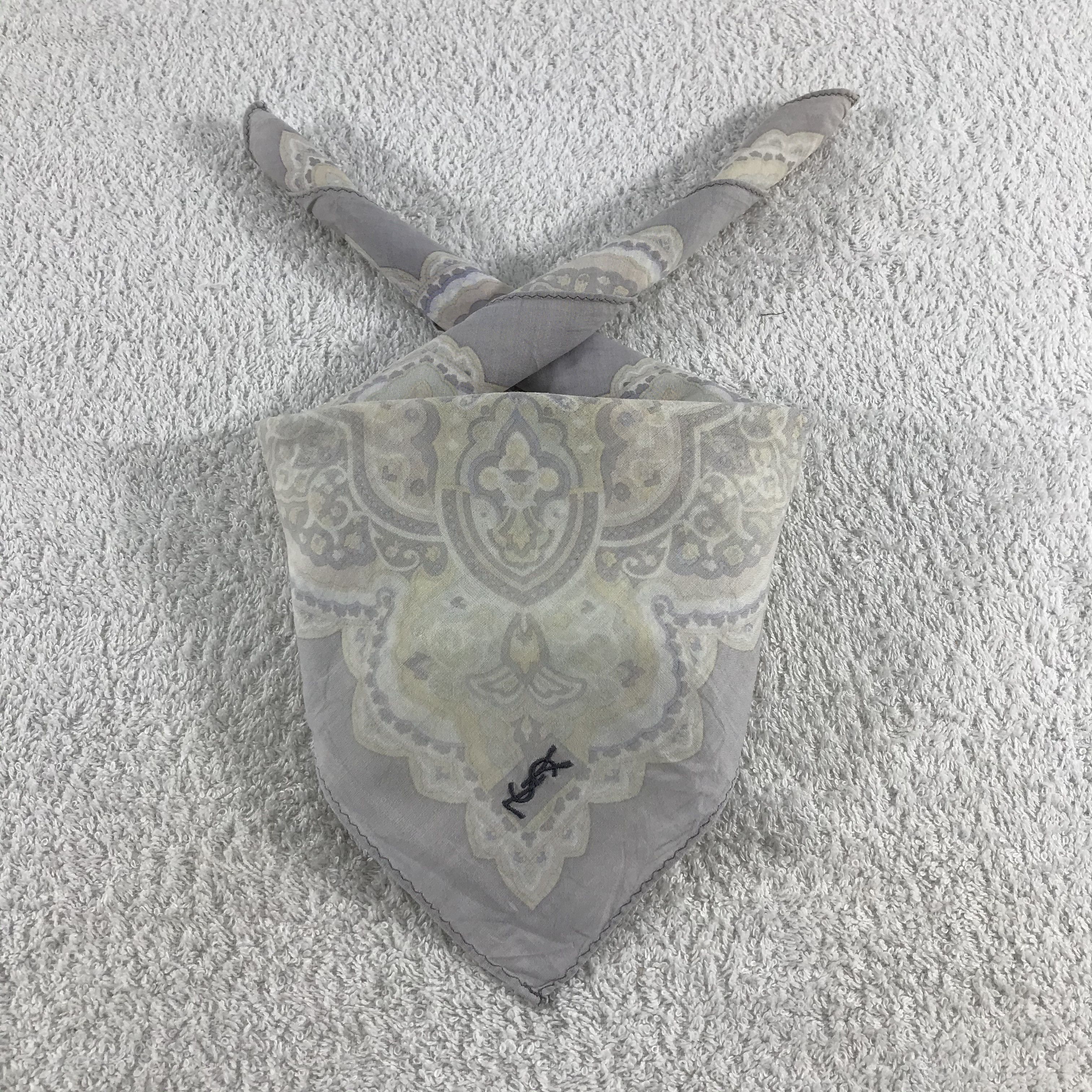 Vintage × Yves Saint Laurent Yves Saint Laurent Bandana / Handkerchief /Neckerchief -S065 Size ONE SIZE - 3 Thumbnail