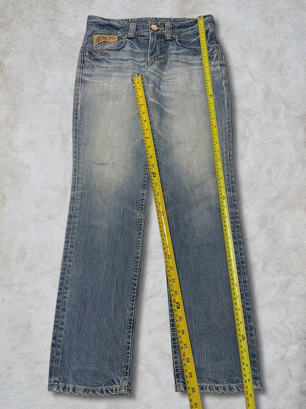 Edwin Vintage Edwin Blue Trip Tripping Multicolour Liner Wash Jean Size 31" - 16 Thumbnail