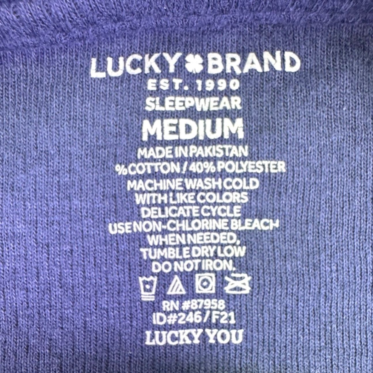 Lucky Brand Lucky Brand Thermal Shirt Mens M Navy Blue Henley Waffle Knit Minimalist Size US M / EU 48-50 / 2 - 5 Thumbnail
