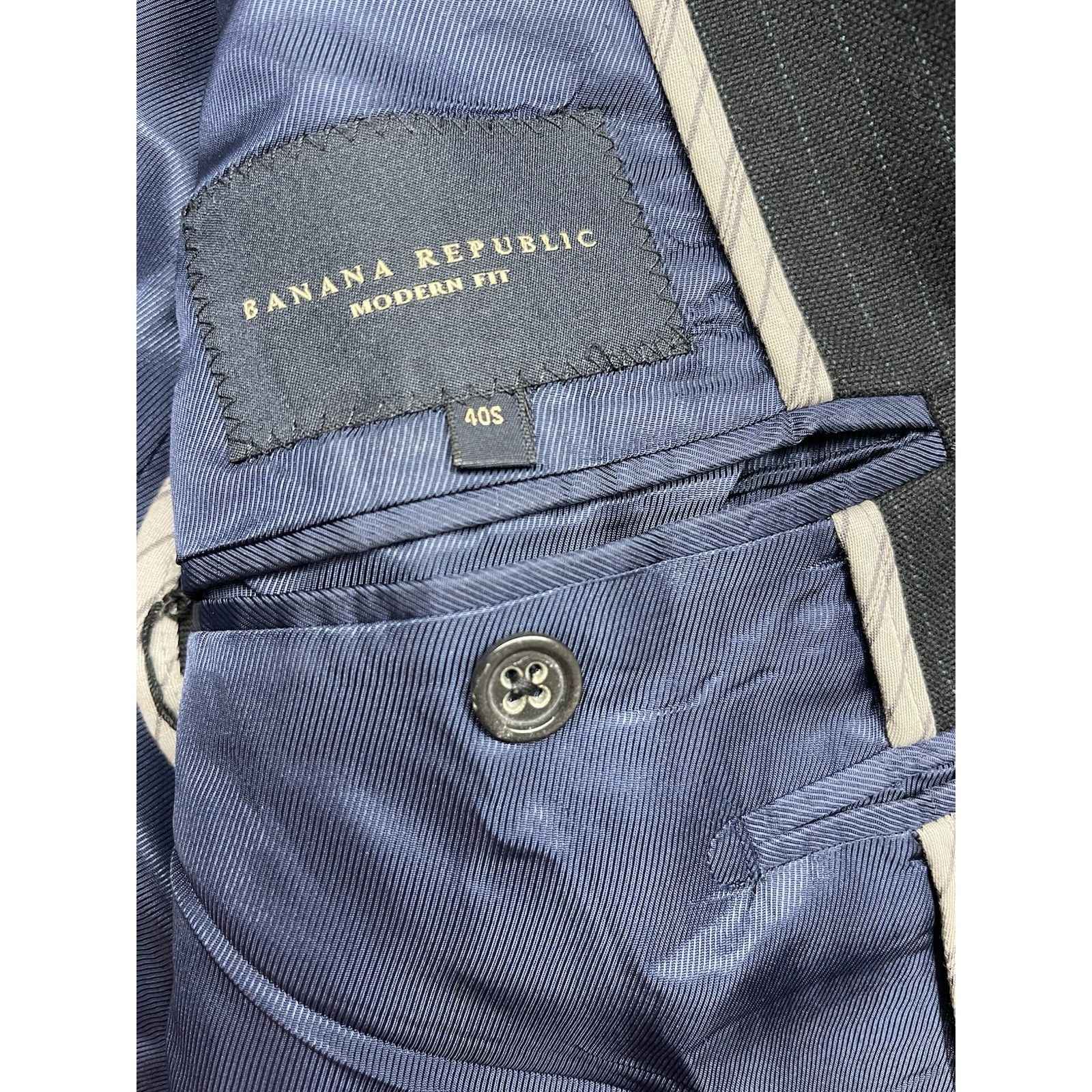 Banana Republic Banana Republic Modern Fit Pinstripe Blazer Men's 40S 3-Butt Size 40R - 6 Thumbnail