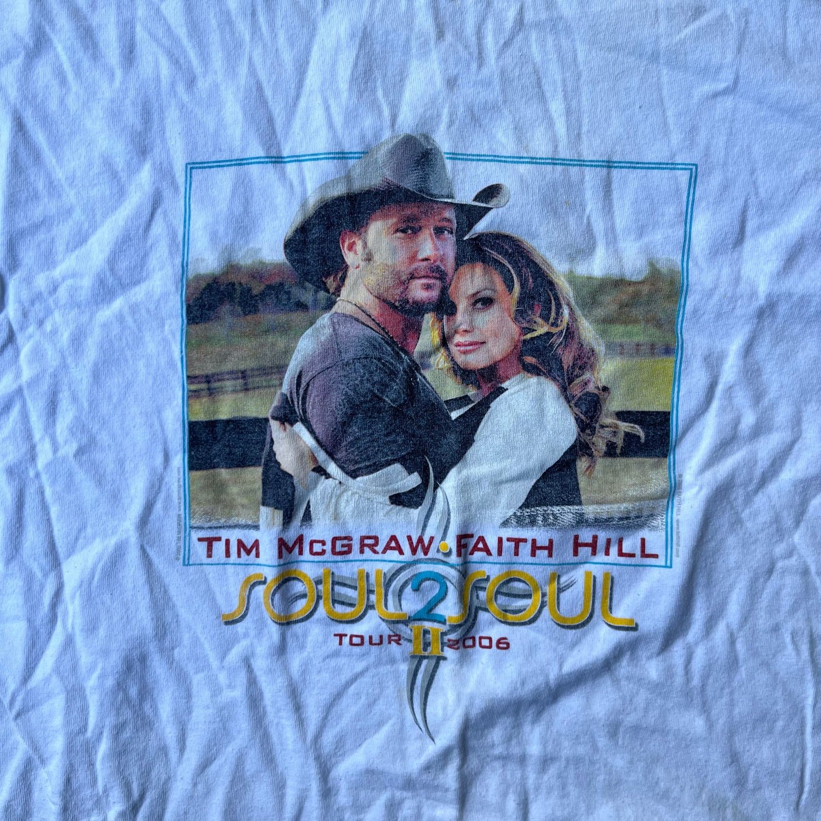 Vintage 2006 VTG Tim McGraw Faith Hill Music Tour T-Shirt XL STAINED Size US XL / EU 56 / 4 - 4 Thumbnail