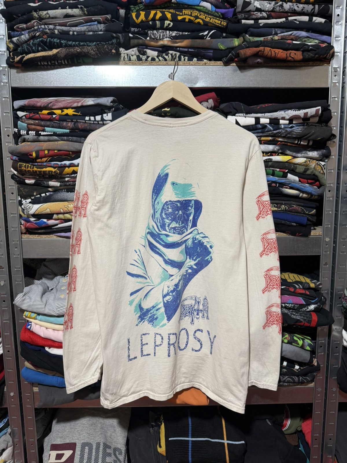 Band Tees × Vintage Vintage 2019 Death Leprosy Posterized Longsleeve T-Shirt Y2K Size US L / EU 52-54 / 3 - 2 Thumbnail