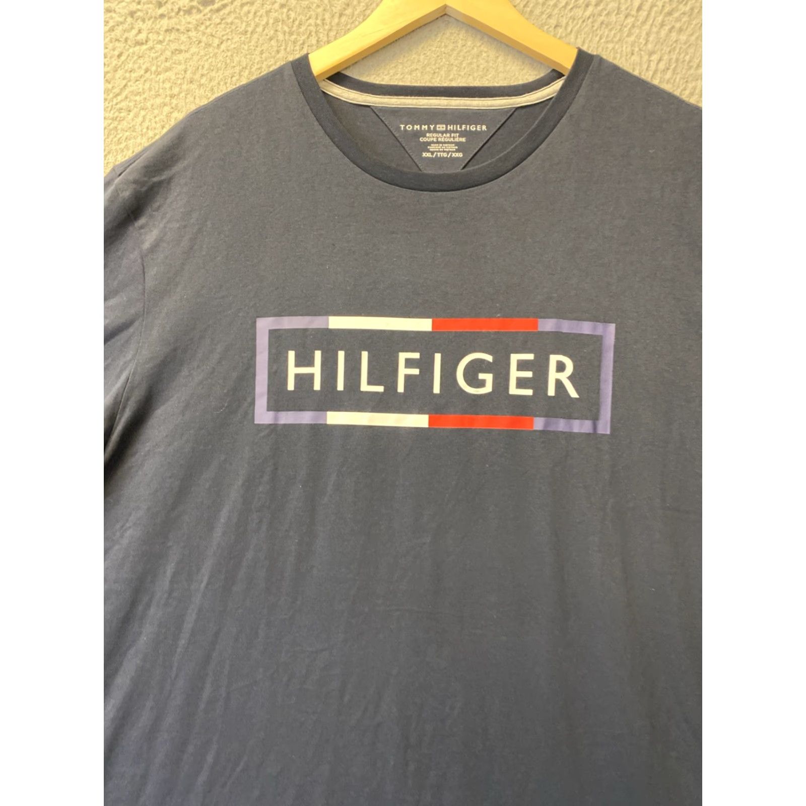 Tommy Hilfiger Tommy Hilfiger Men's Tee Shirt XXL Gray Navy T-Shirt Crew Neck Logo Athletic Classic Designer Tommy Hilfiger Tommy Jeans Size US XXL / EU 58 / 5 - 2 Thumbnail