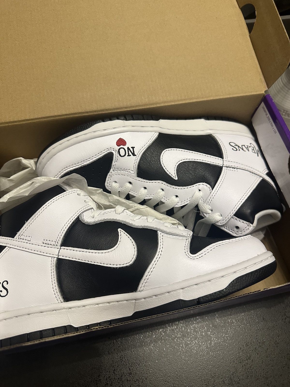 Nike Nike SB Dunk High Supreme By Any Means Black Size US 6.5 / IT 36.5 - 1 Thumbnail