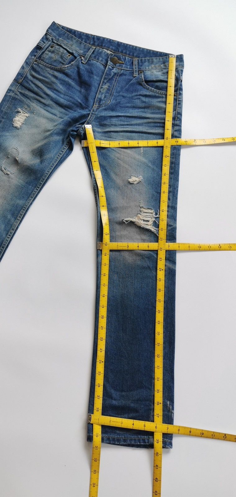 Blue Blue Japan Blue Blue Japan Distressed Jeans Size US 30 / EU 46 - 10 Thumbnail