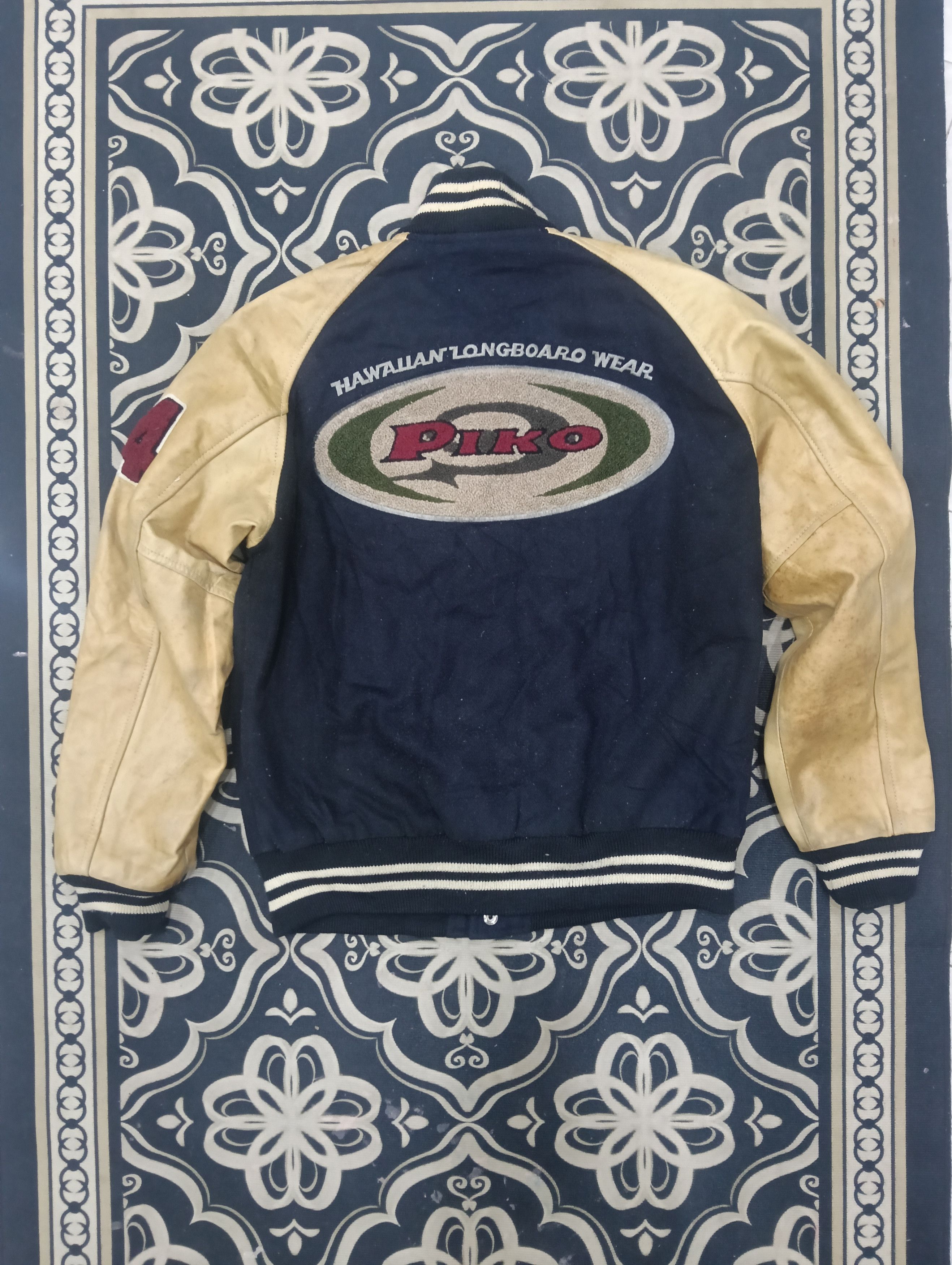 Errolson Hugh Vintage Piko Varsity Jacket Leather Sleeve Size US L / EU 52-54 / 3 - 4 Thumbnail