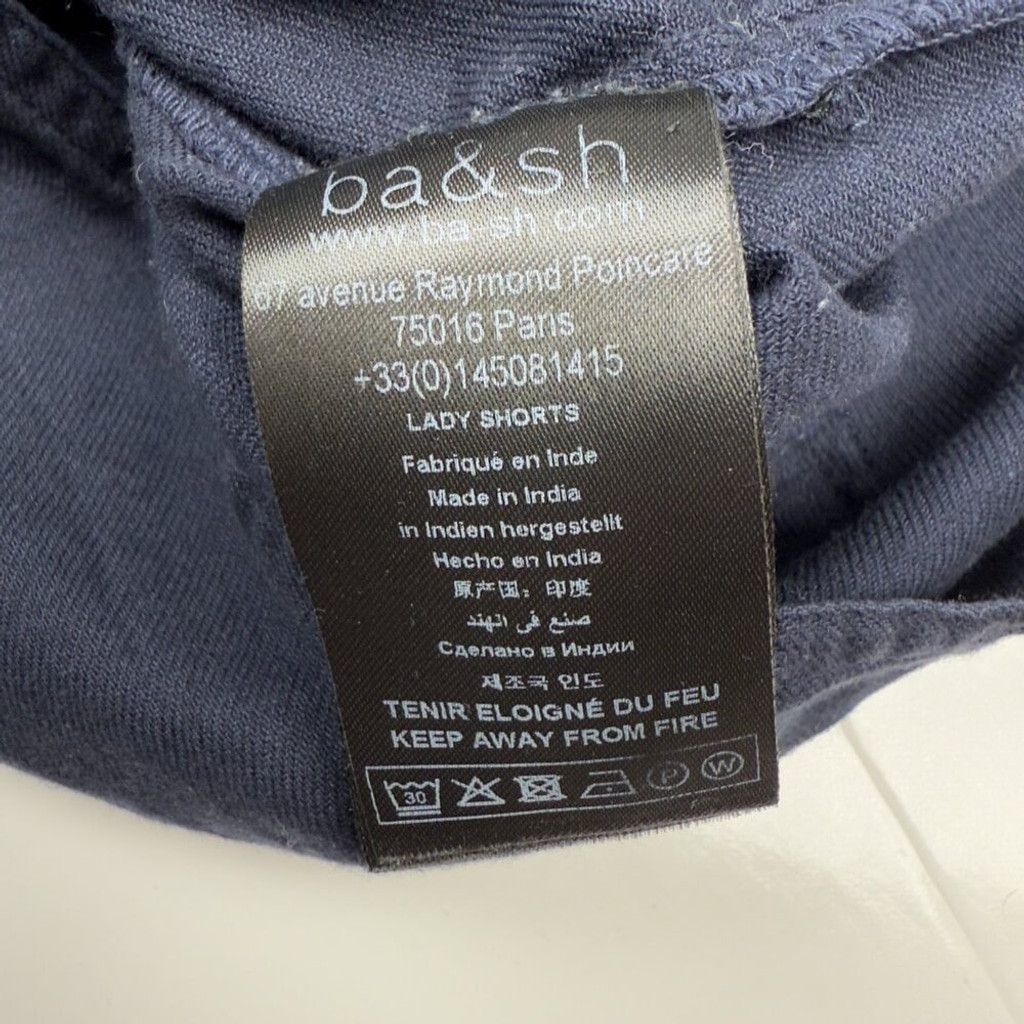 ba&sh BA&SH Mustang Night Blue Navy Paperbag Shorts sz 1 / S Size 24" / US 00 / IT 34 - 10 Thumbnail