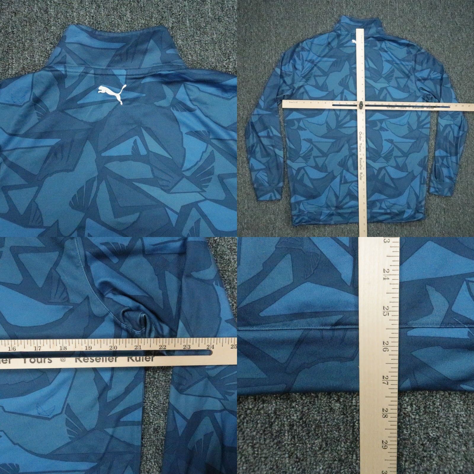 Puma Puma Pullover Mens Small Blue Volition America Performance Quarter Zip Abstract Size US S / EU 44-46 / 1 - 8 Thumbnail