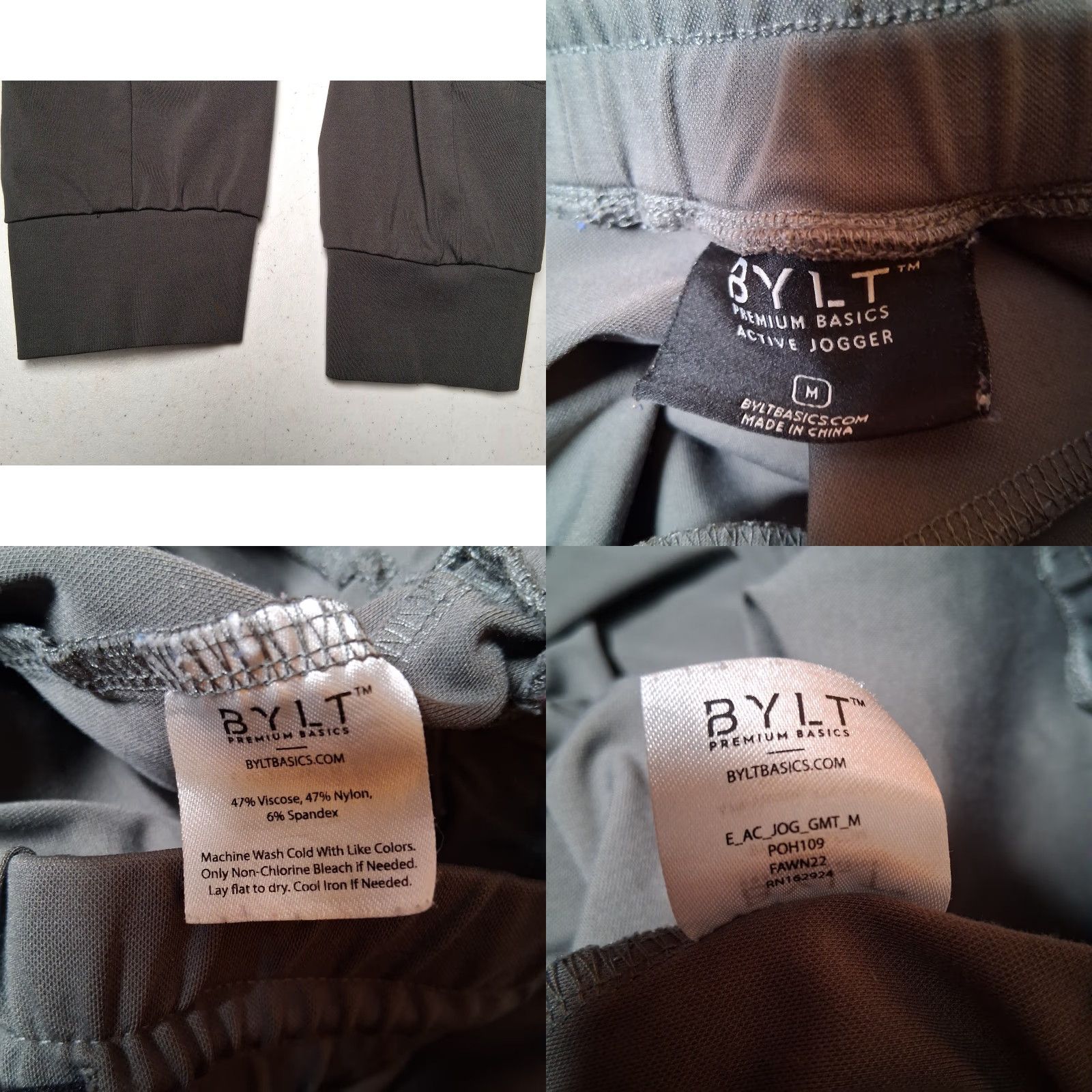 Vintage Bylt Active Jogger Pants Women M Gray Nylon Spandex Viscose Stretch Athletic Pockets Drawstring Regular Inseam 27" Jogger Work Out Athletic Size 32" / US 10 / IT 46 - 10 Thumbnail