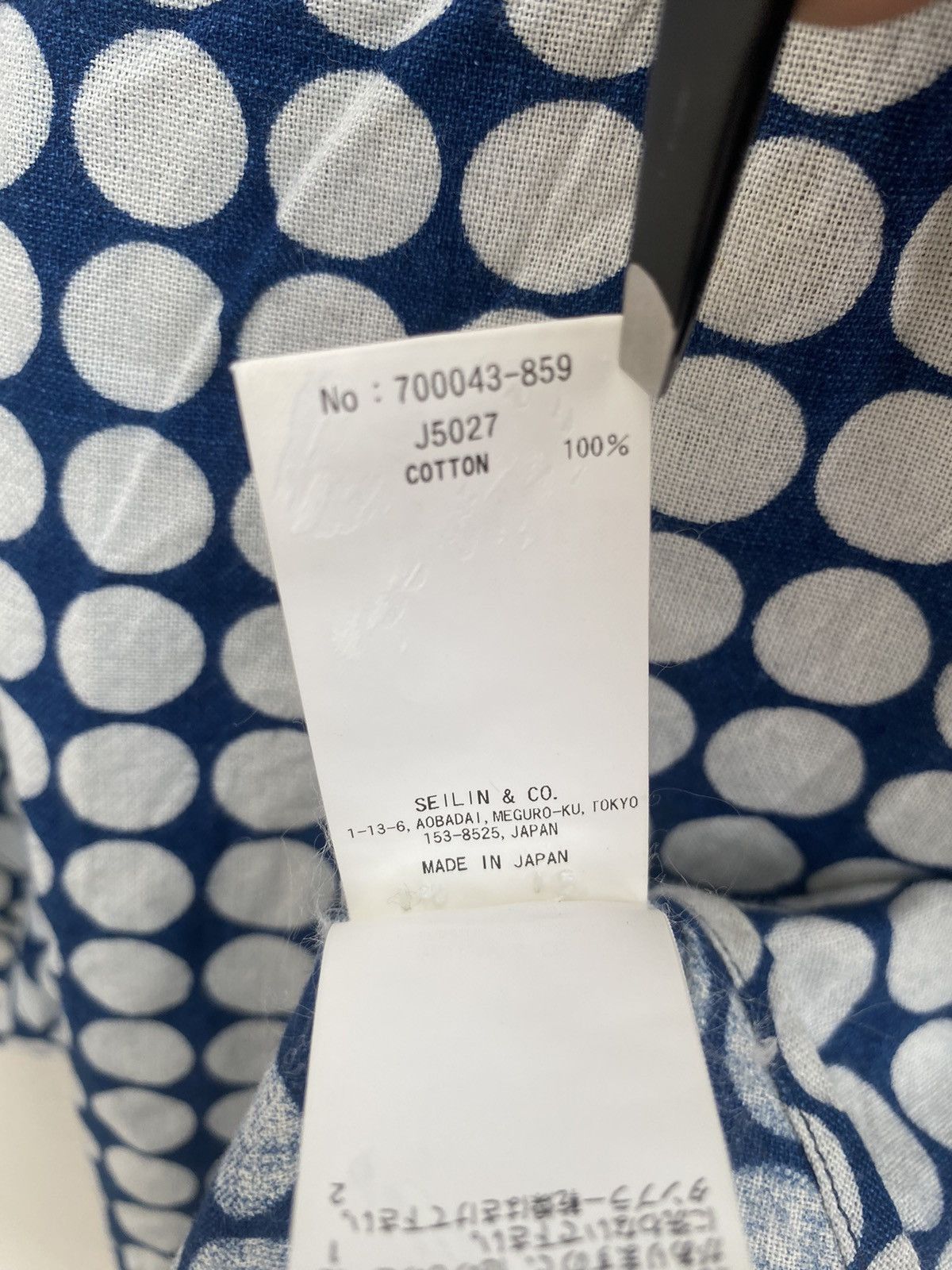 Tornado Mart 2000s Blue Blue Japan - Pure Indigo Dye Polkadot Shirt Size US M / EU 48-50 / 2 - 7 Thumbnail