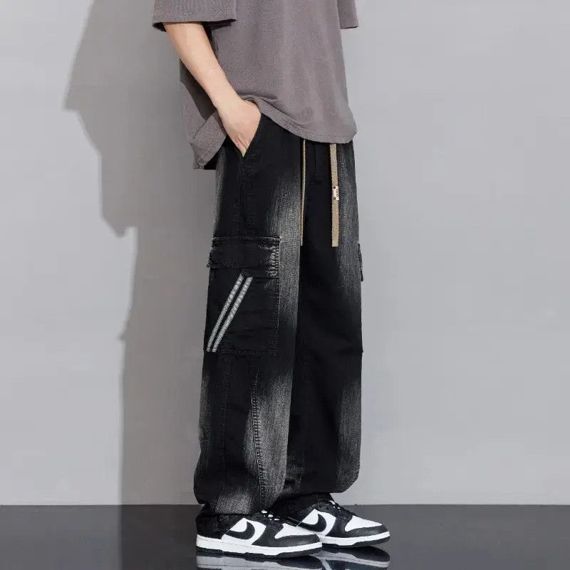 Japanese Brand Retro straight leg casual wide leg jeans Size US 30 / EU 46 - 2 Thumbnail