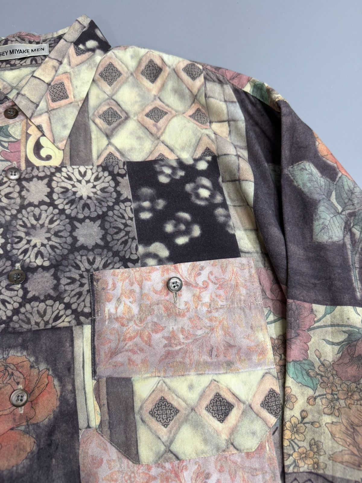 Issey Miyake Issey Miyake Men FW94 Runway Patchwork Shirt- Naoki Takizawa Size US M / EU 48-50 / 2 - 3 Thumbnail