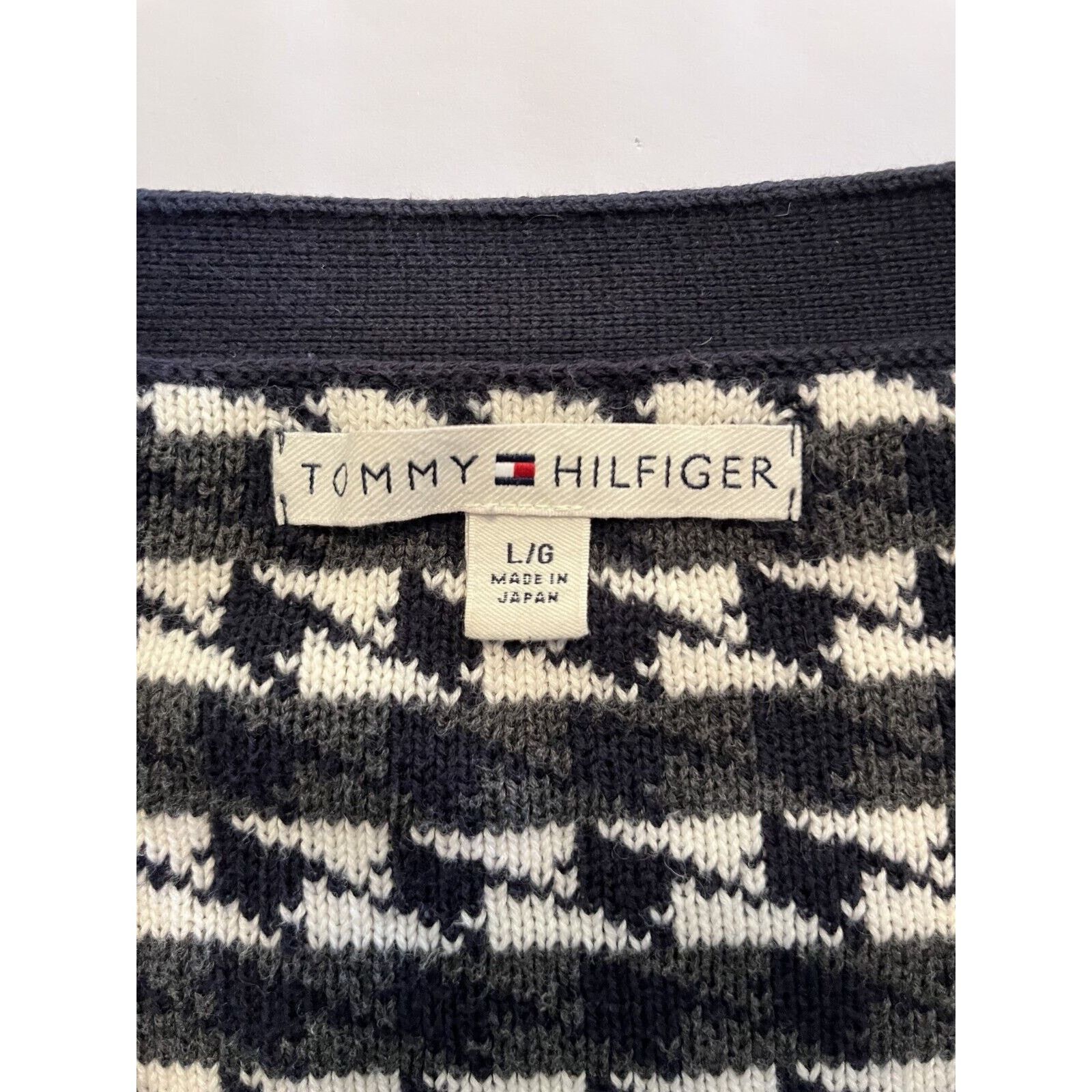 Tommy Hilfiger VTG Y2K Tommy Hilfiger Houndstooth Cardigan Japan Women’s L Size L / US 10 / IT 46 - 2 Thumbnail