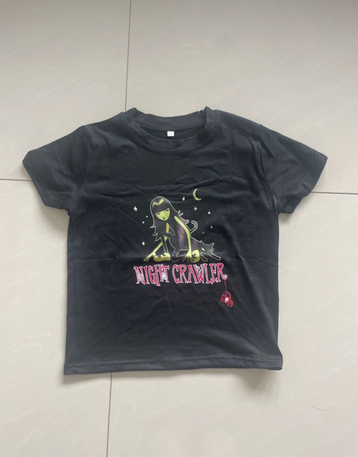 Other Womens Goth Grunge Night Crawler Crop Top Size S / US 4 / IT 40 - 1 Thumbnail