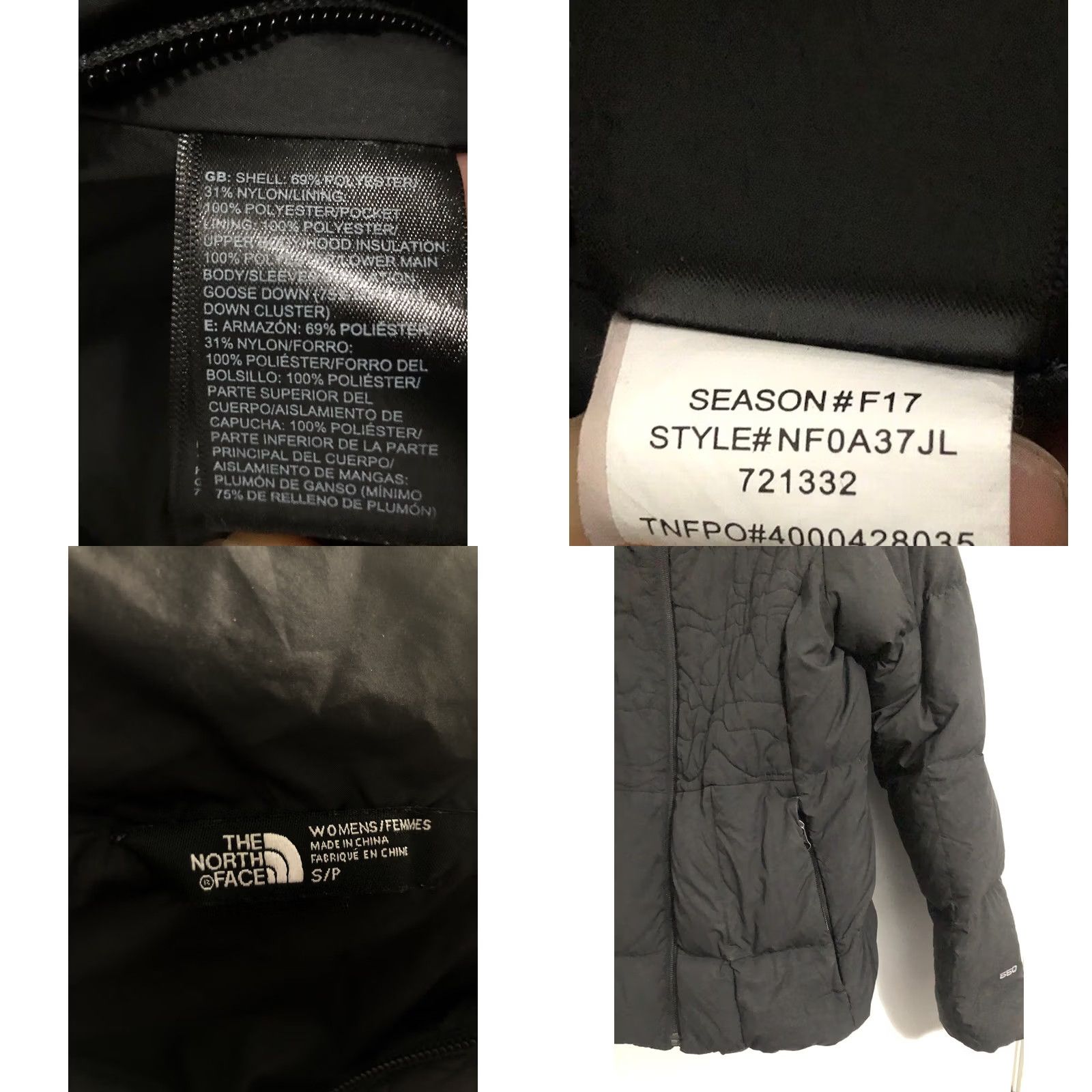 The North Face The North Face 550 Women’s Goose Down Hooded Parka Puffer Jacket Black Size S Size S / US 4 / IT 40 - 9 Thumbnail
