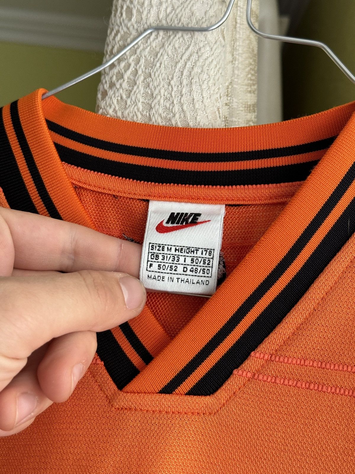 Nike Vintage 90s Nike Center Swoosh Striped Jersey T-Shirt Baggy Size US M / EU 48-50 / 2 - 9 Thumbnail
