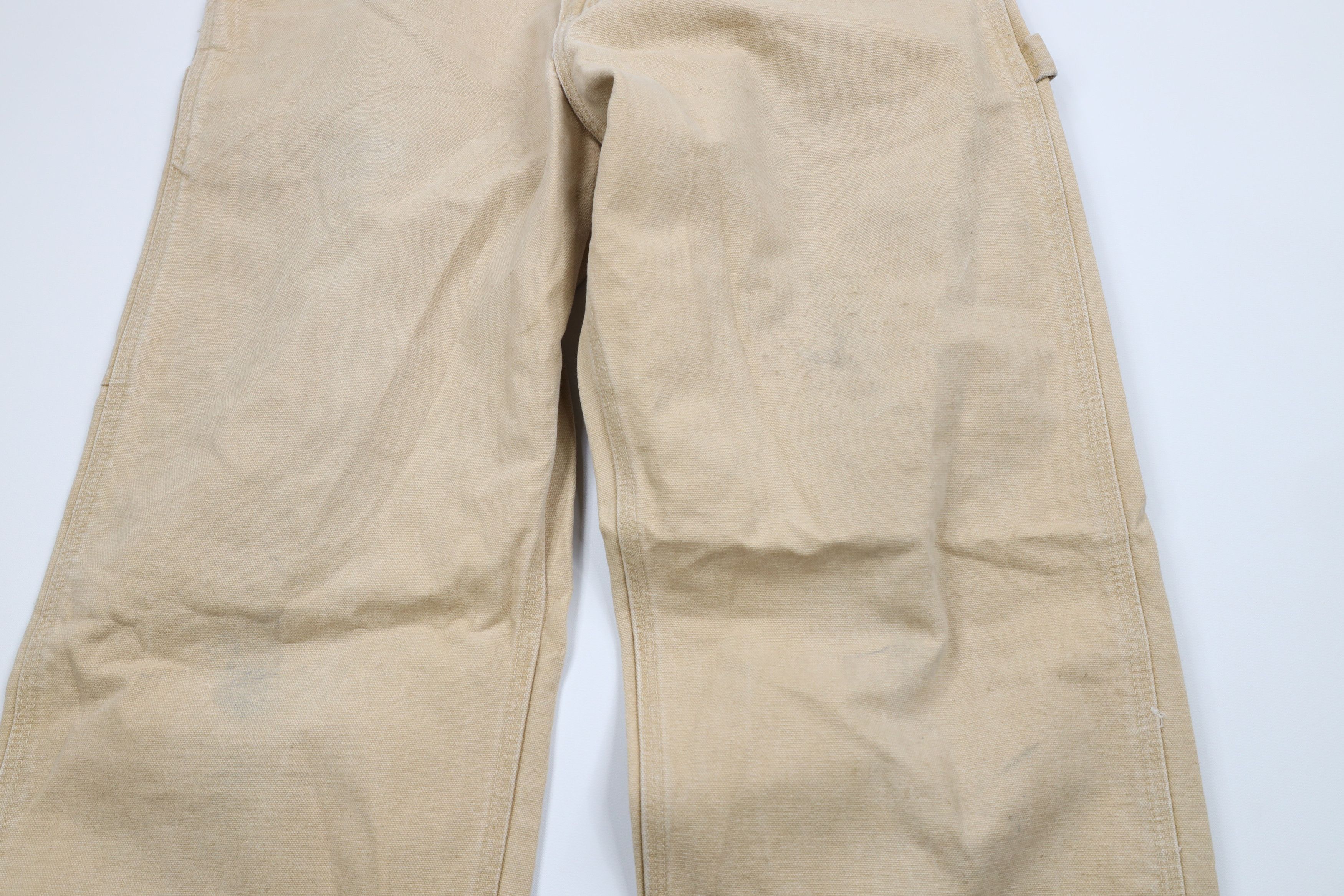 Carhartt × Vintage Vintage 90s Carhartt Out Wide Leg Canvas Pants Beige USA Size US 34 / EU 50 - 6 Thumbnail