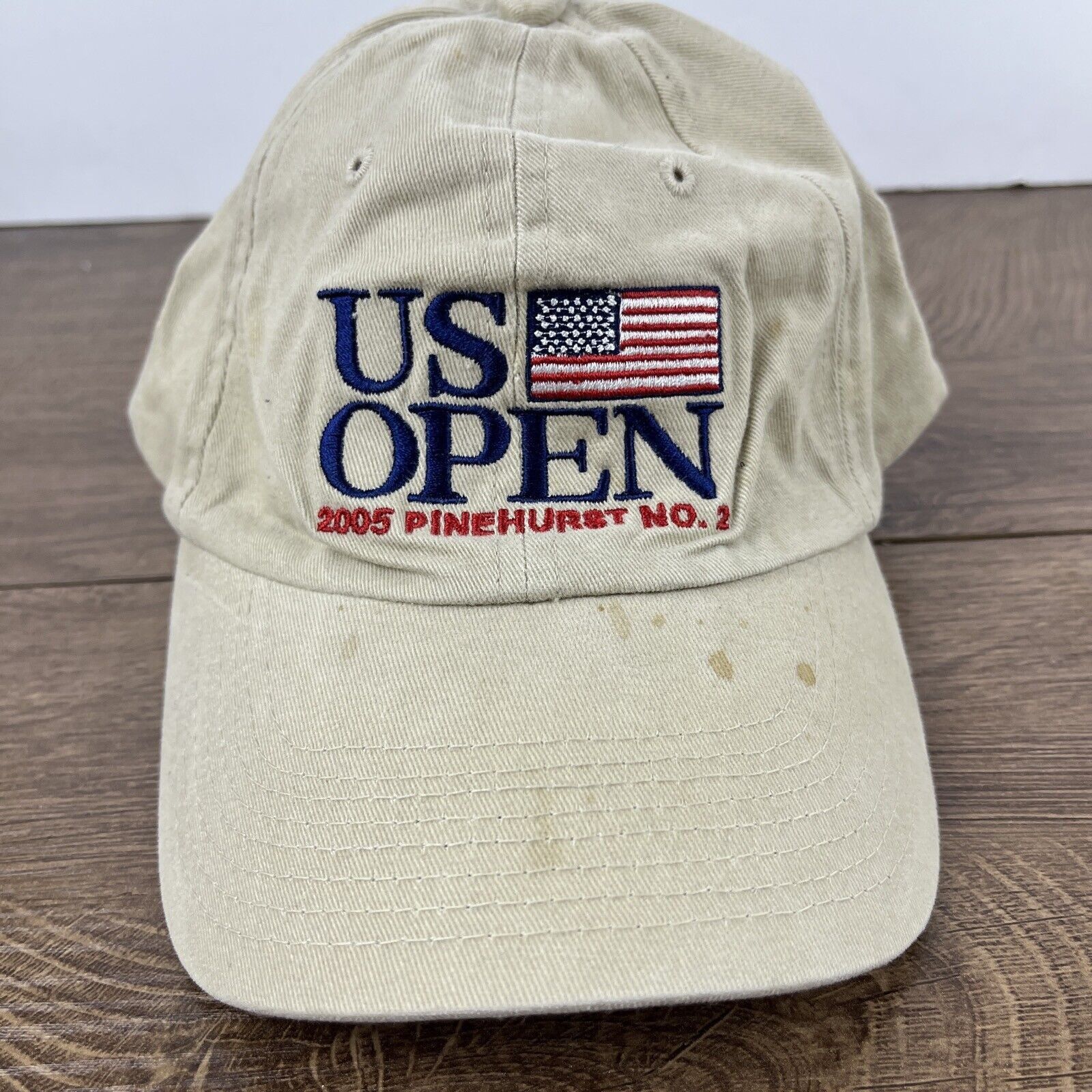 Other 2005 US Open Hat Pinehurst 2 Hat Tan Brown Hat Adjustable Ta Size ONE SIZE - 5 Thumbnail