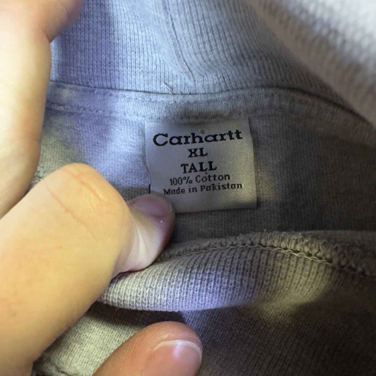 Carhartt Carhartt Mens XL Tall Mock Neck Shirt Gray Distressed Size US XL / EU 56 / 4 - 3 Thumbnail