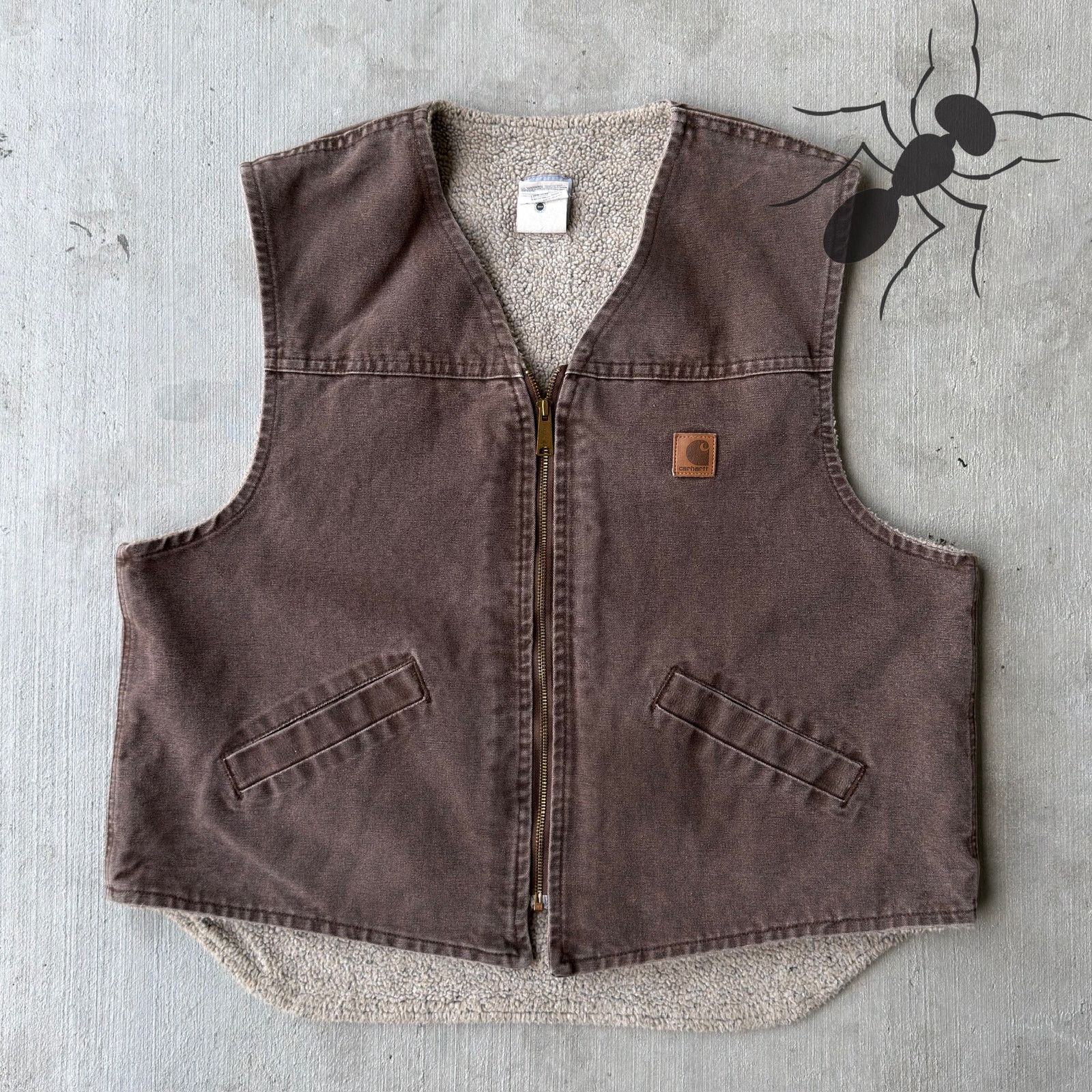Carhartt × Vintage Carhartt V13 CHT brown faded work wear vest Size US XL / EU 56 / 4 - 1 Thumbnail