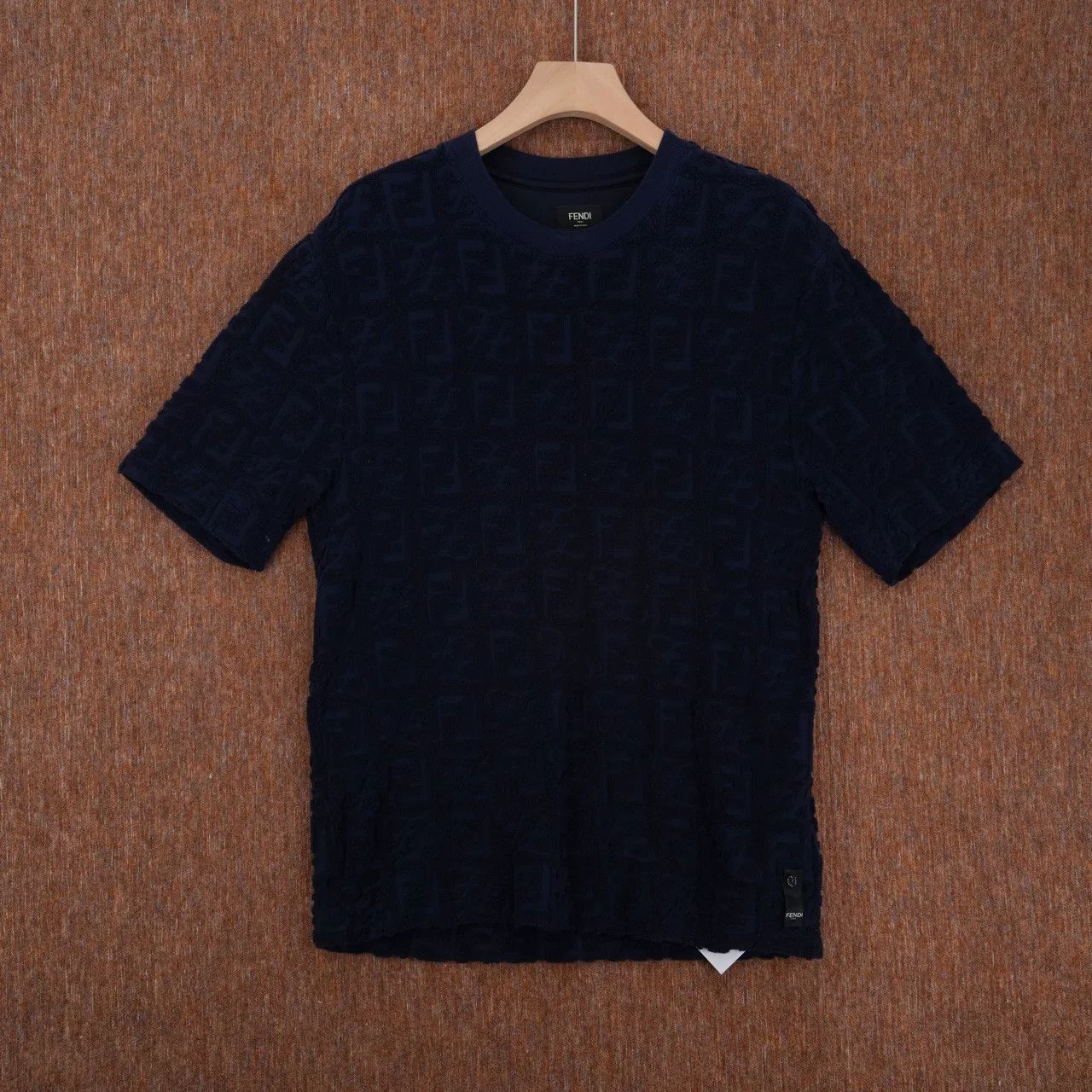 Fendi FENDI Navy Towel Embossed Short-Sleeve Size US S / EU 44-46 / 1 - 1 Thumbnail