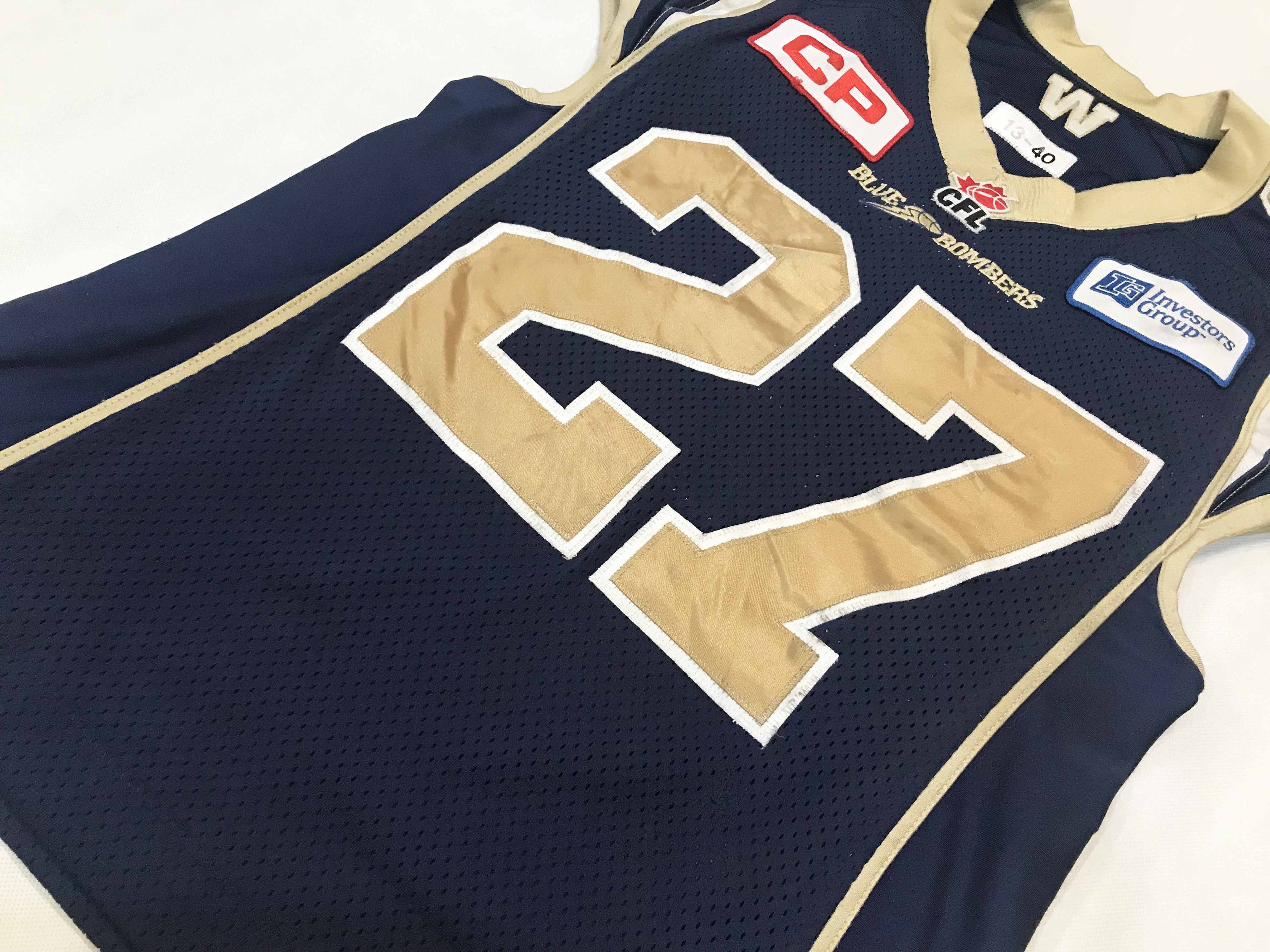 Reebok Reebok 2013 CFL Winnipeg Blue Bombers SHERMAN #27 Jersey Size US M / EU 48-50 / 2 - 9 Thumbnail