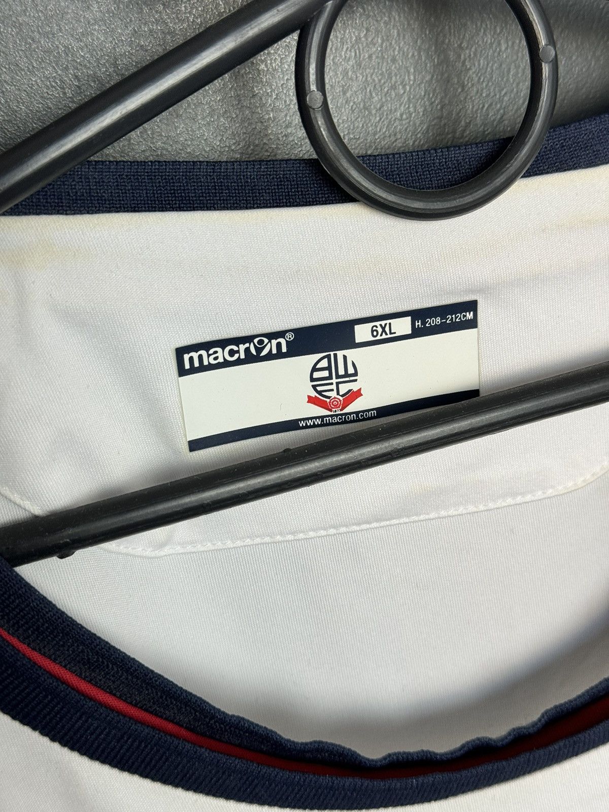 Macron 6XL Bolton 15/16 Home Football Jersey Size US XXL / EU 58 / 5 - 21 Thumbnail