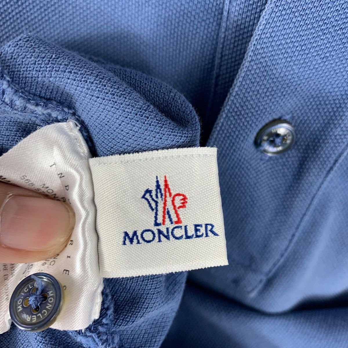 Moncler MONCLER blue polo tee Size US S / EU 44-46 / 1 - 12 Thumbnail