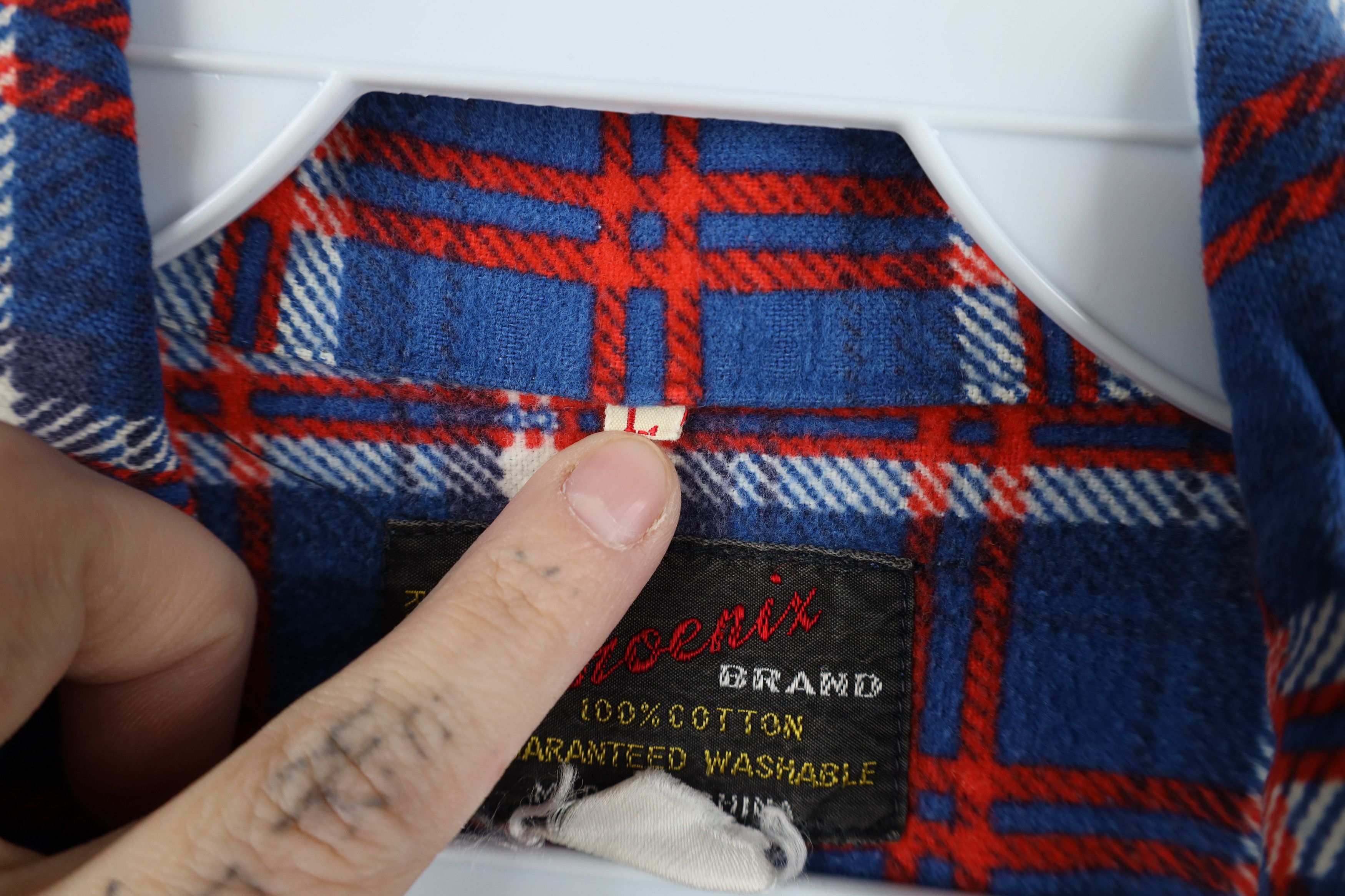 Vintage Vintage 70s Streetwear Collar Flannel Button Shirt Plaid Size US L / EU 52-54 / 3 - 11 Thumbnail