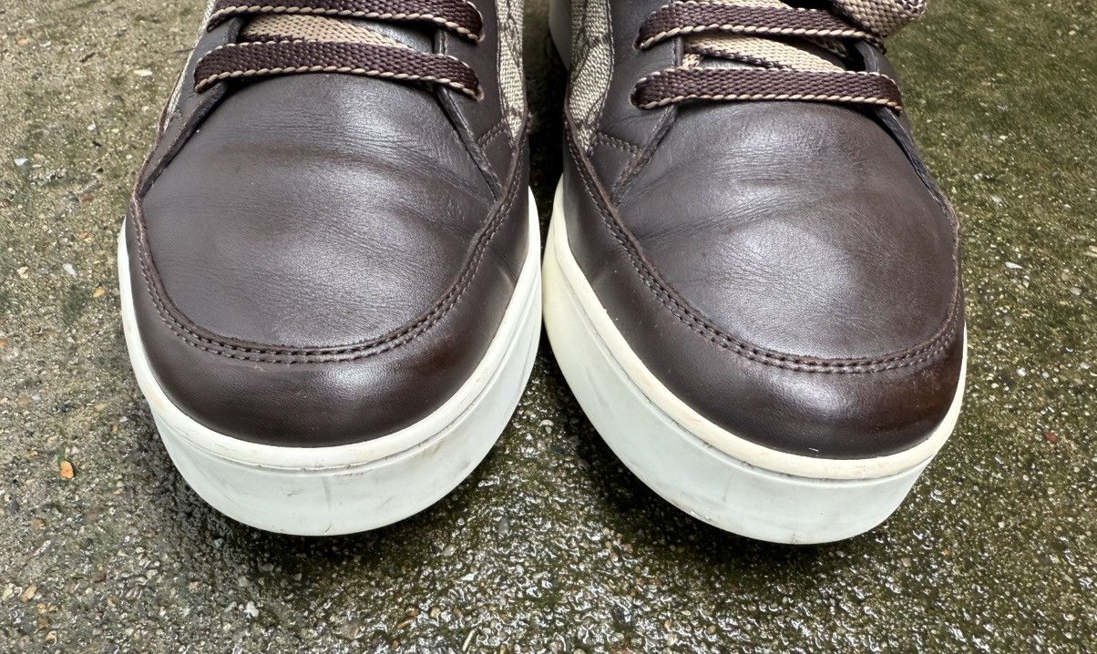 Gucci ✨Gucci✨(411858) GG Coated Canvas/Leather Men's Sneakers Size US 8 / EU 41 - 8 Thumbnail