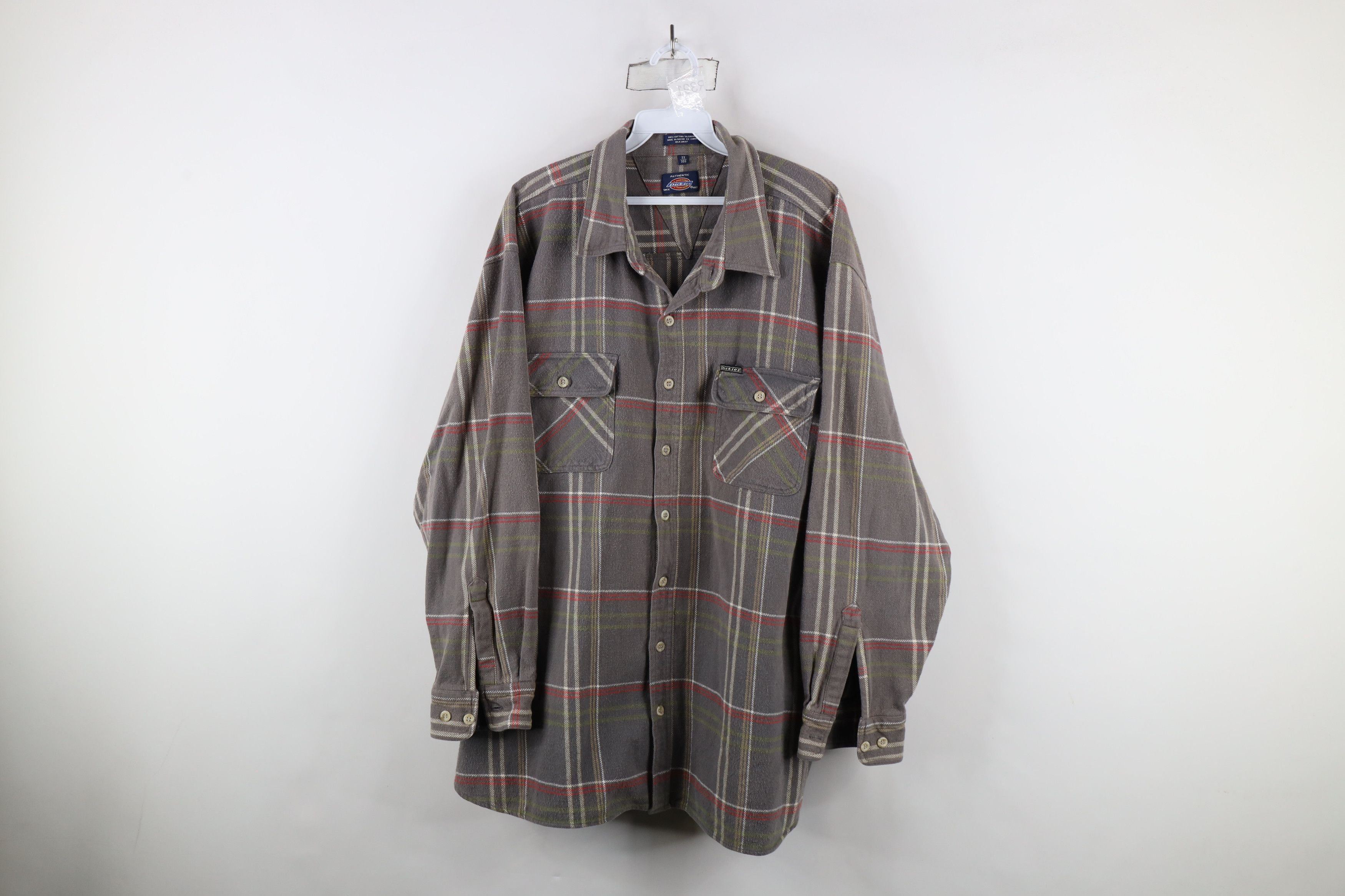 Dickies × Vintage Vintage 90s Dickies Heavyweight Button Shirt Plaid Cotton Size US XXL / EU 58 / 5 - 1 Thumbnail
