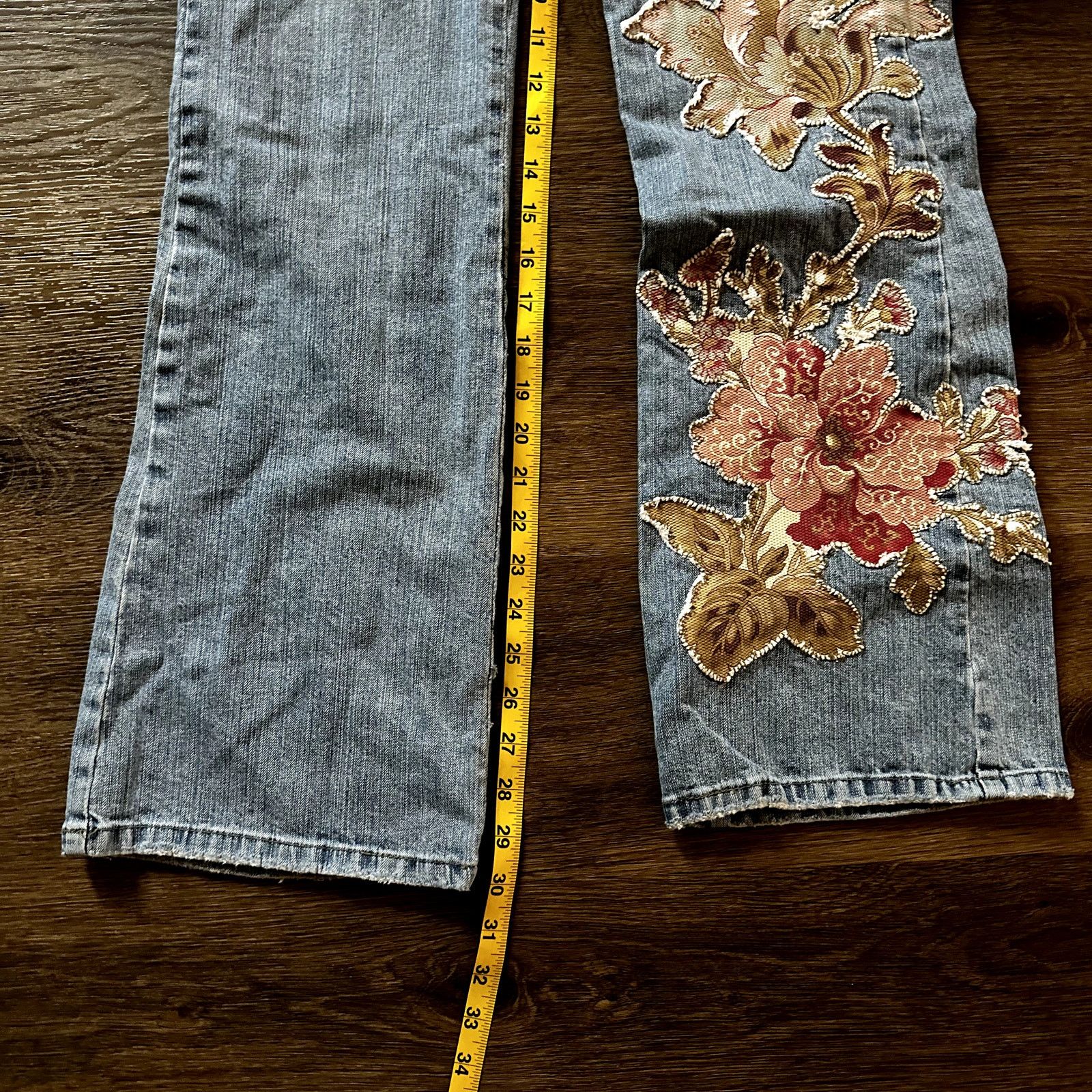 Z Brand vtg 90s Z. Cavaricci Appliqued Womens Jeans Size 28" / US 6 / IT 42 - 4 Thumbnail