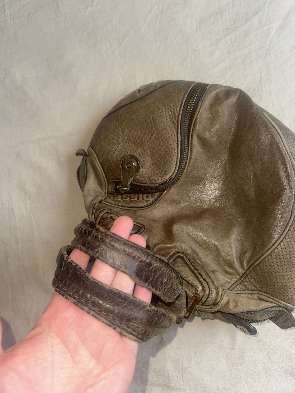 Diesel Diesel archive moto leather handbag khaki Size ONE SIZE - 8 Thumbnail