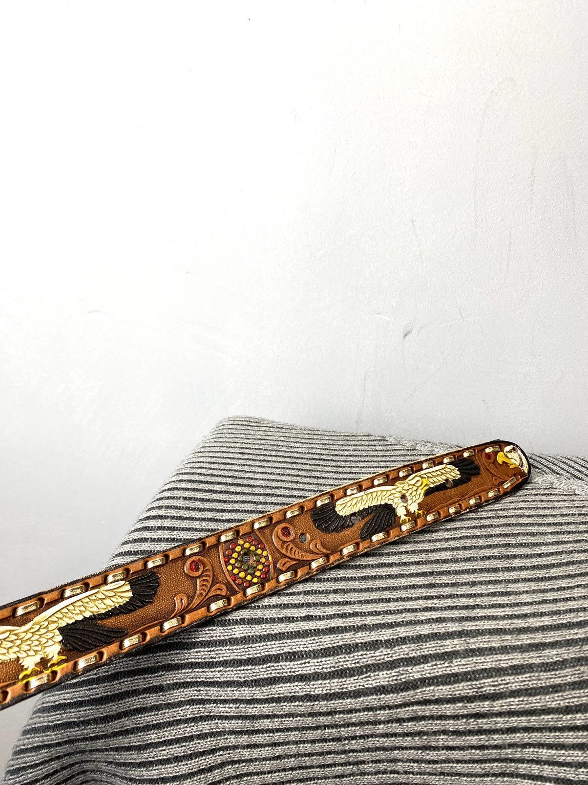 Cowboy Equipment Vintage Leather Belt Cowboy Western Style Metal Hype Size ONE SIZE - 9 Thumbnail