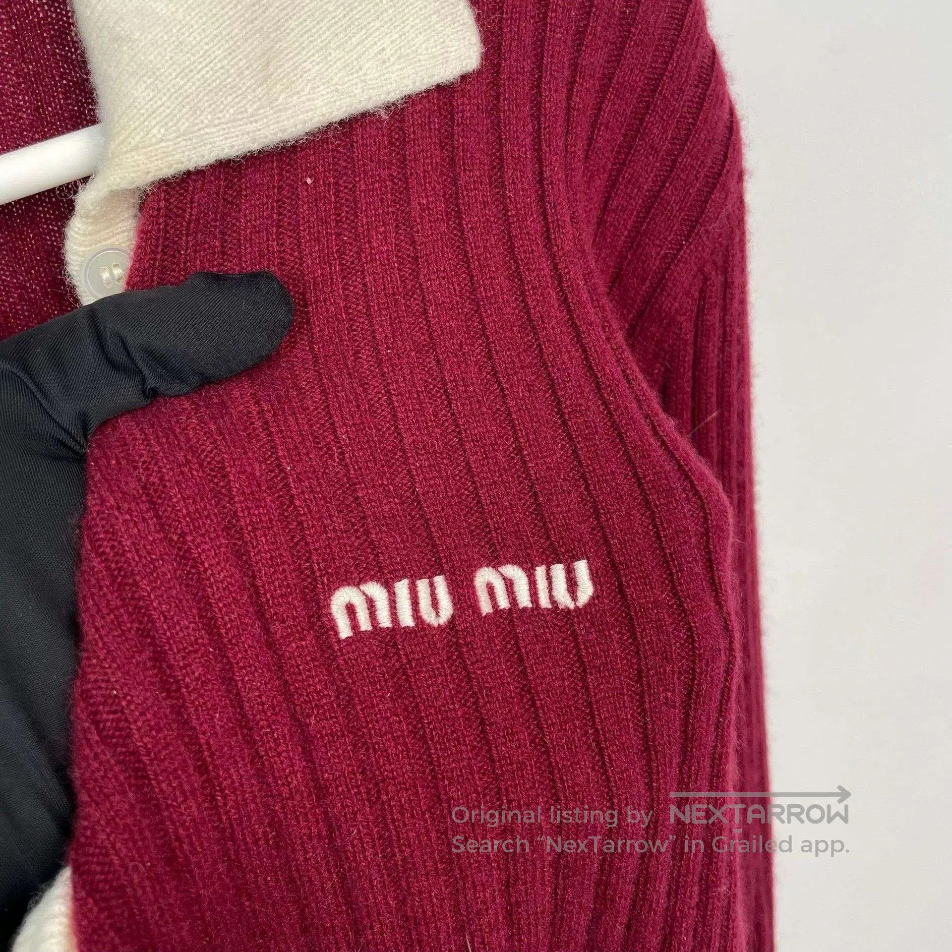 Miu Miu Miu Miu Red Polo Knit Top. Size M / US 6-8 / IT 42-44 - 3 Thumbnail
